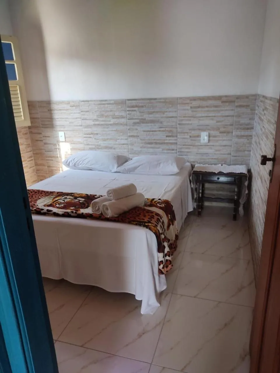 Bed in Pousada Colonial