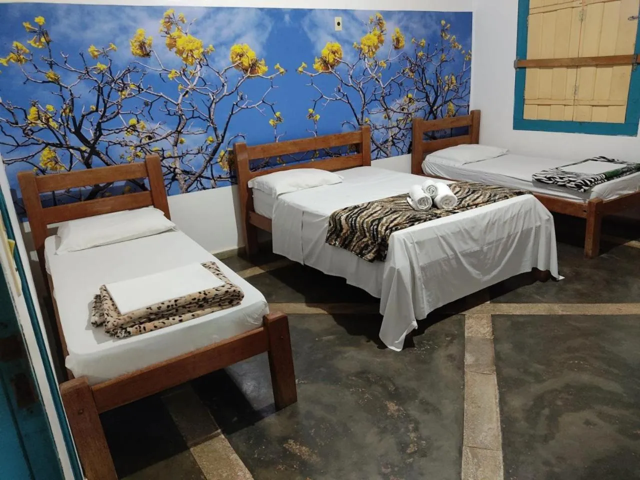 Bed in Pousada Colonial