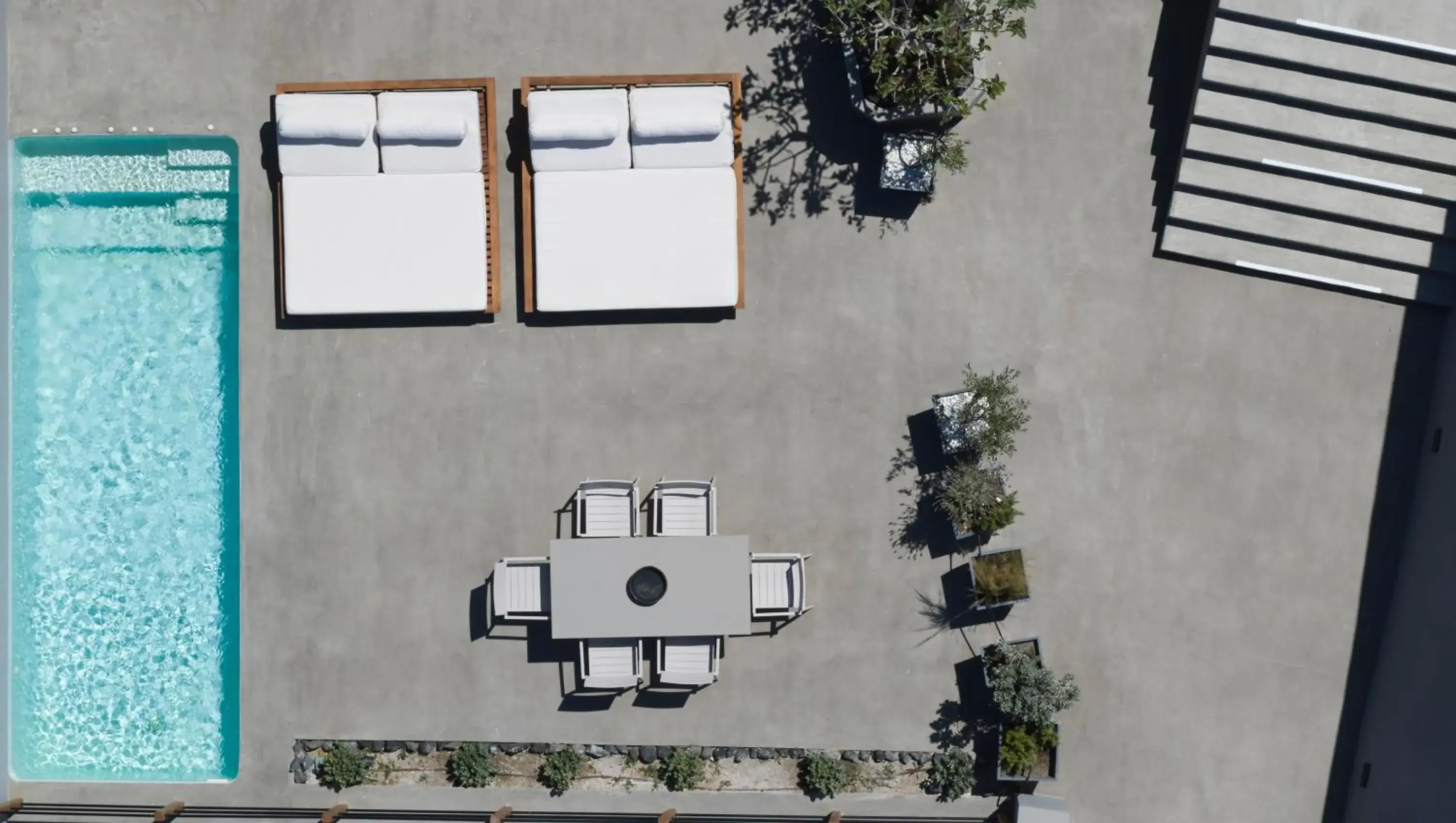 Bird's eye view in Melidonia Suites Bird's eye view in Melidonia Suites