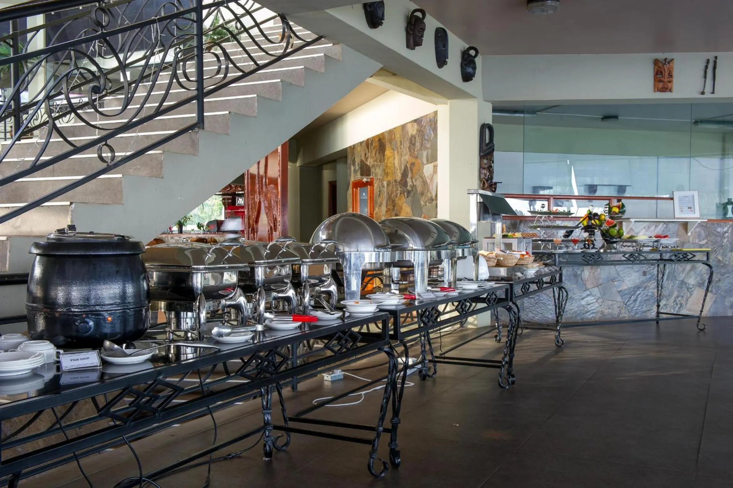 Buffet breakfast in Malaika Beach Resort