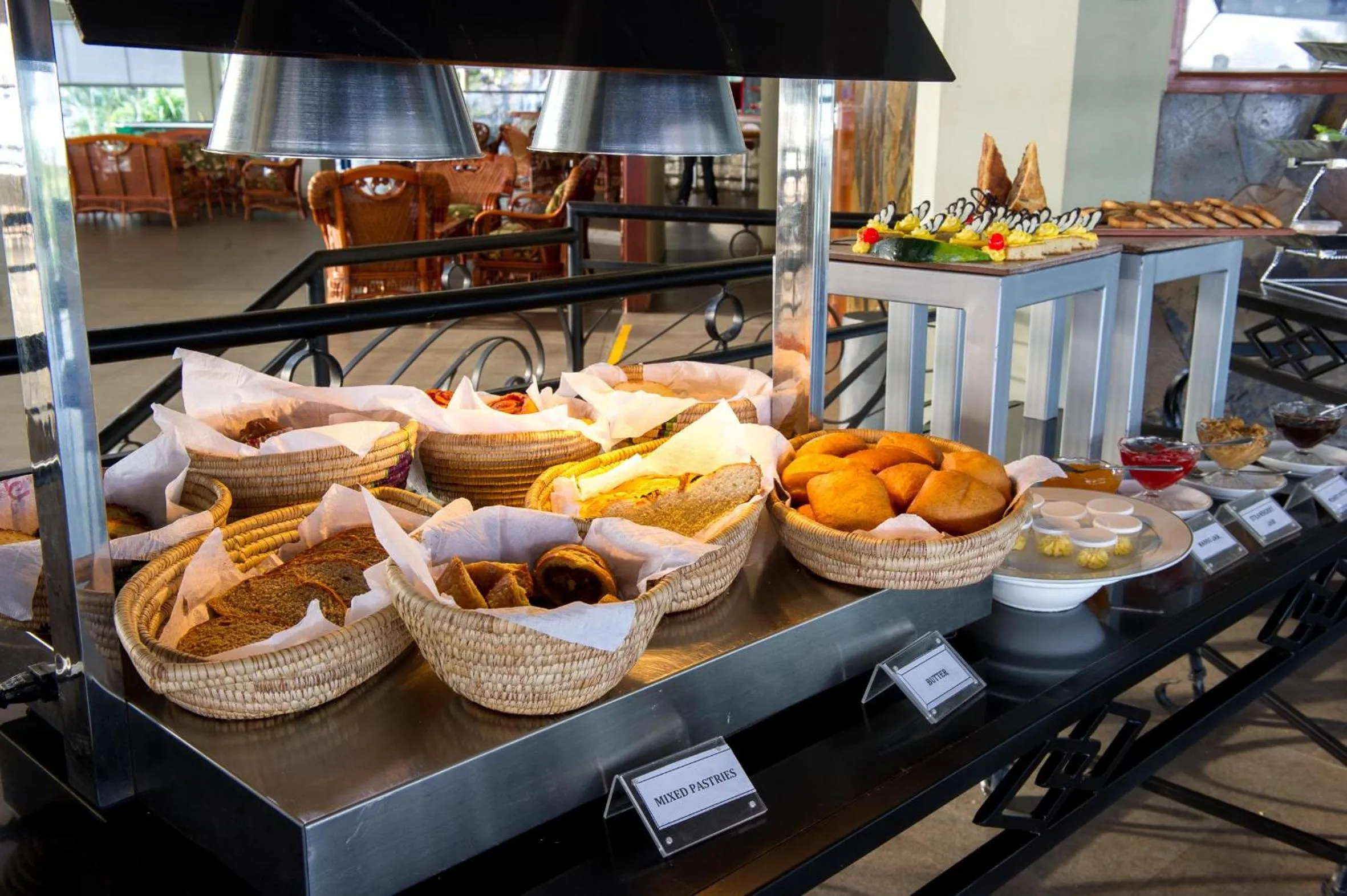 Buffet breakfast in Malaika Beach Resort