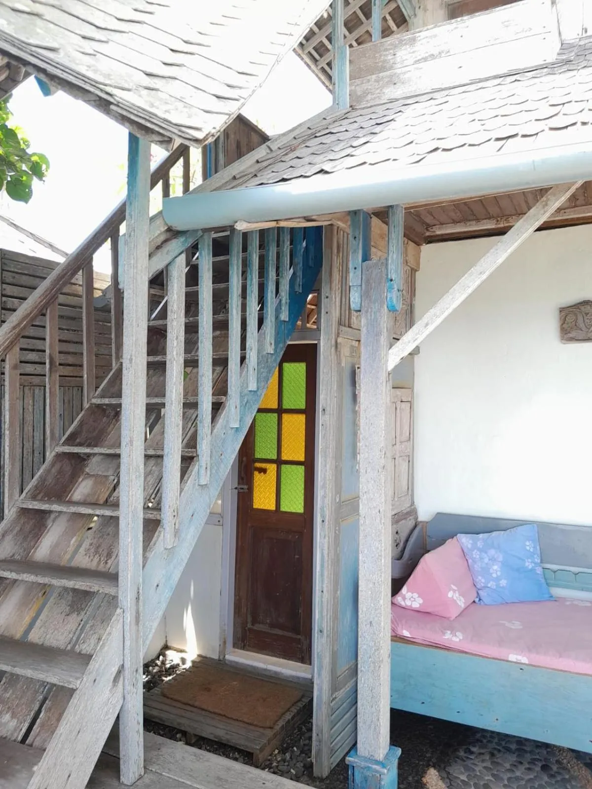 Balcony/Terrace, Bed in Pondok Pisang Candidasa