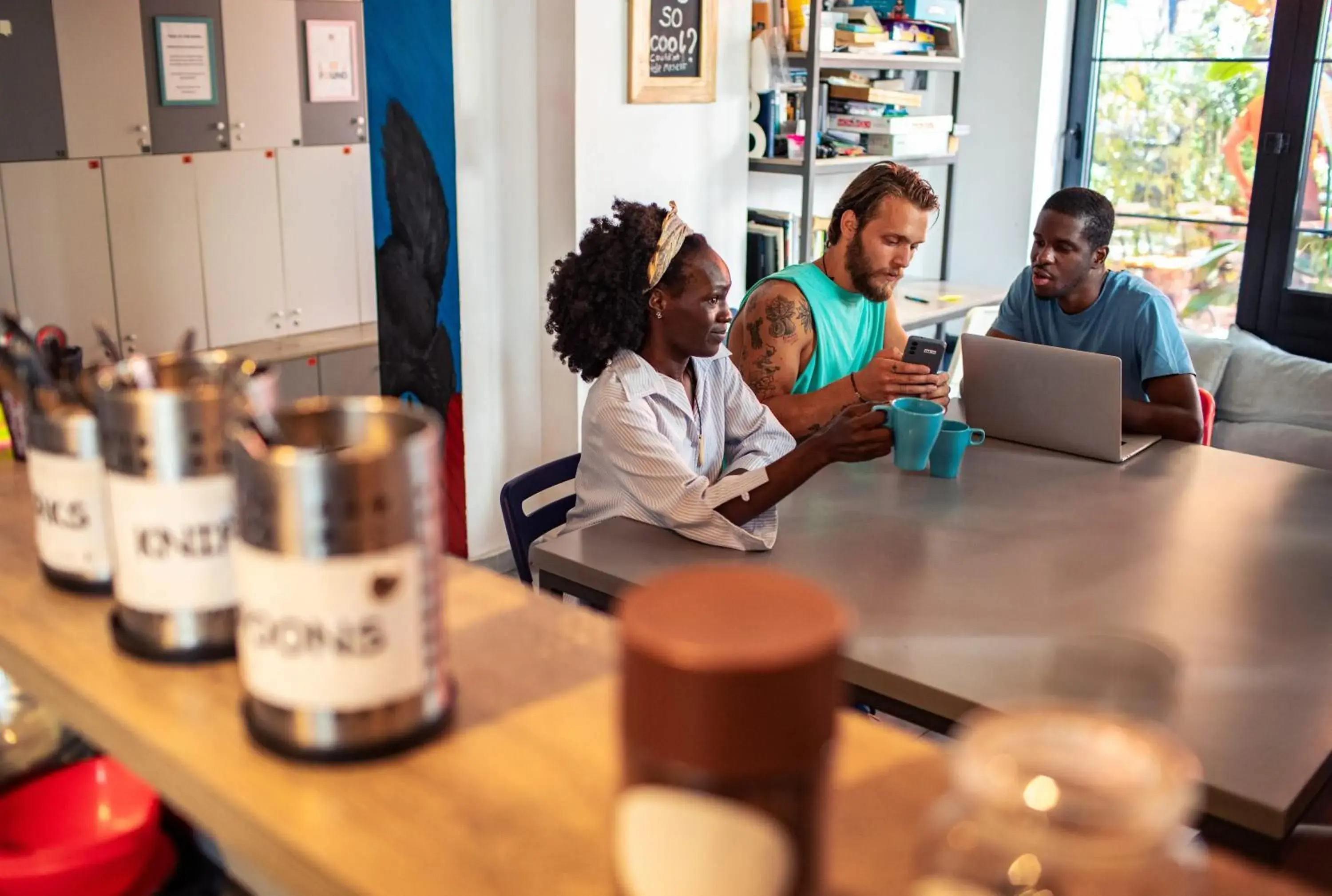 Living room in Good People Design Hostel Living room in Good People Design Hostel