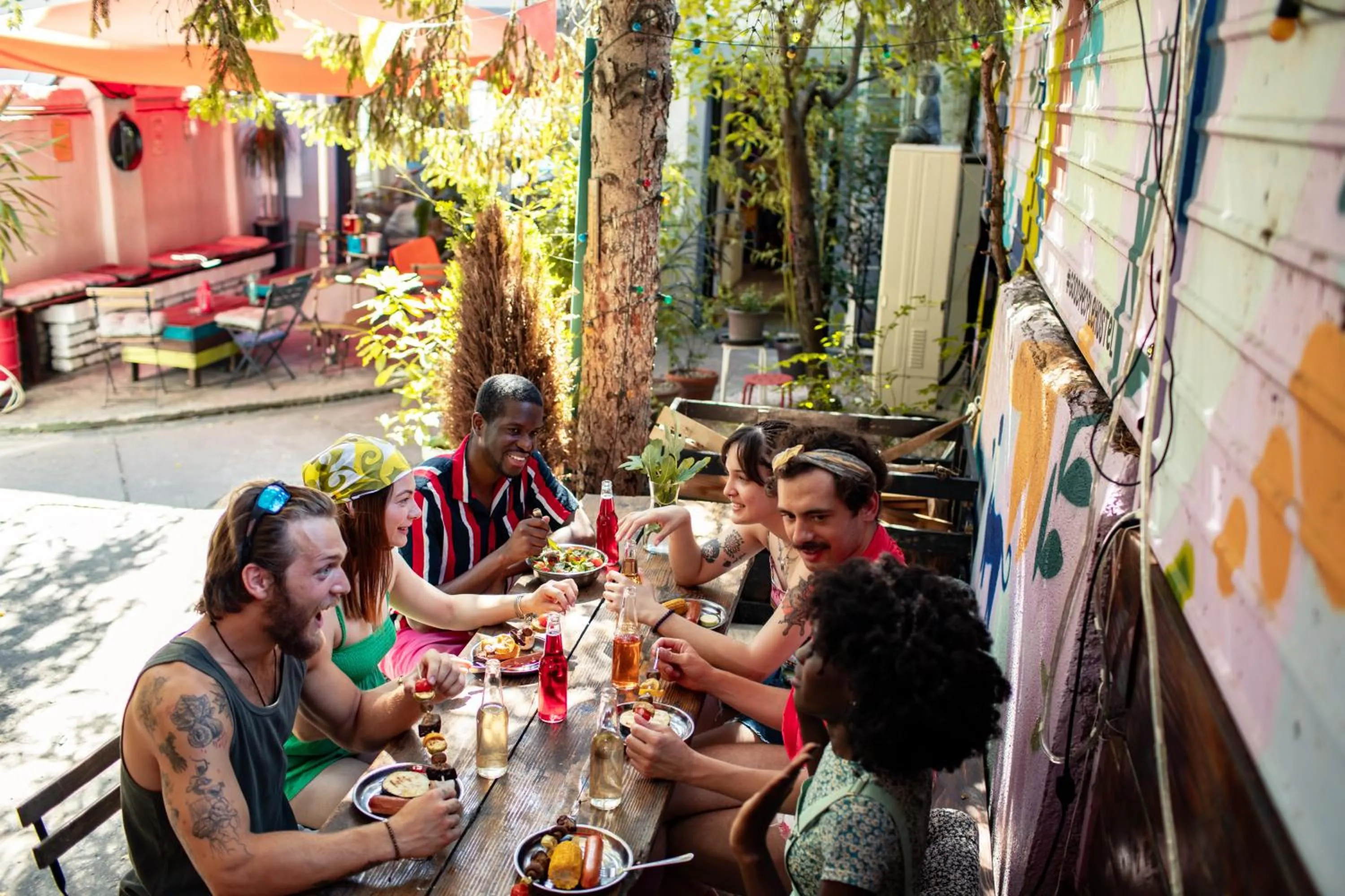 Patio in Good People Design Hostel