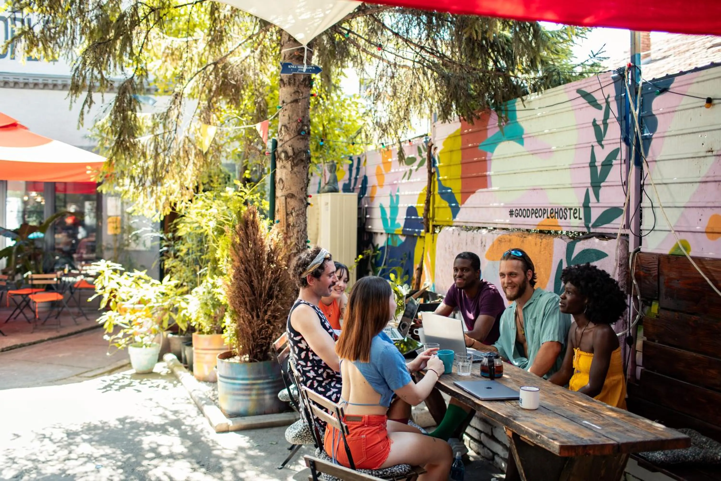 Patio in Good People Design Hostel