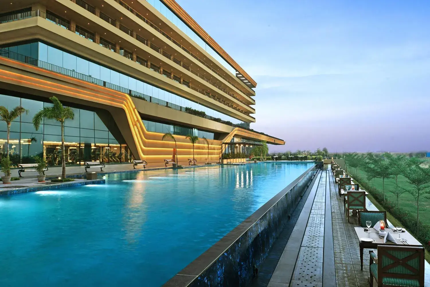 Swimming pool in Gift City Club, a member of Radisson Individuals Swimming pool in Gift City Club, a member of Radisson Individuals