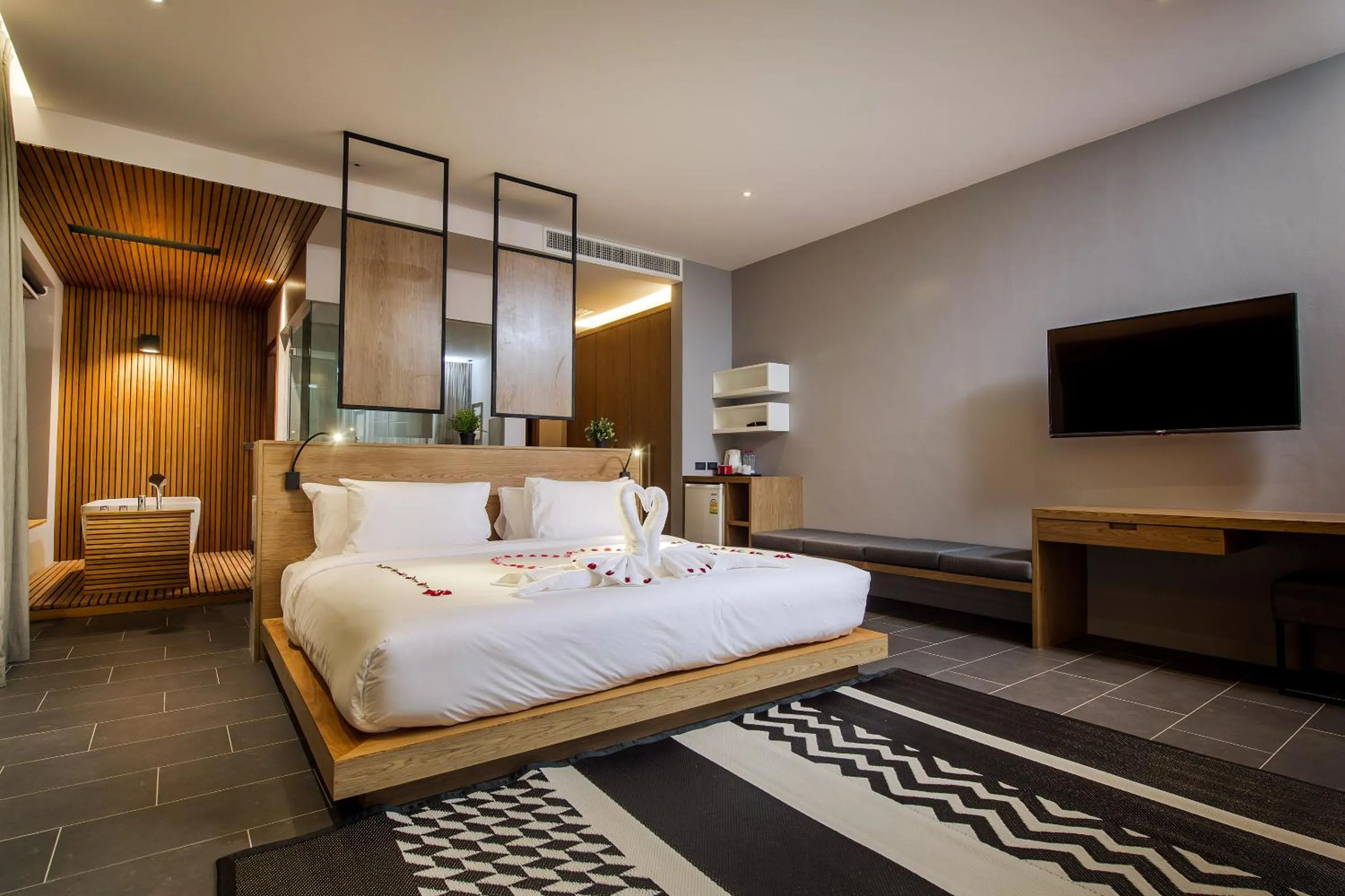 Bed in The Gallery Hotel Nai Harn