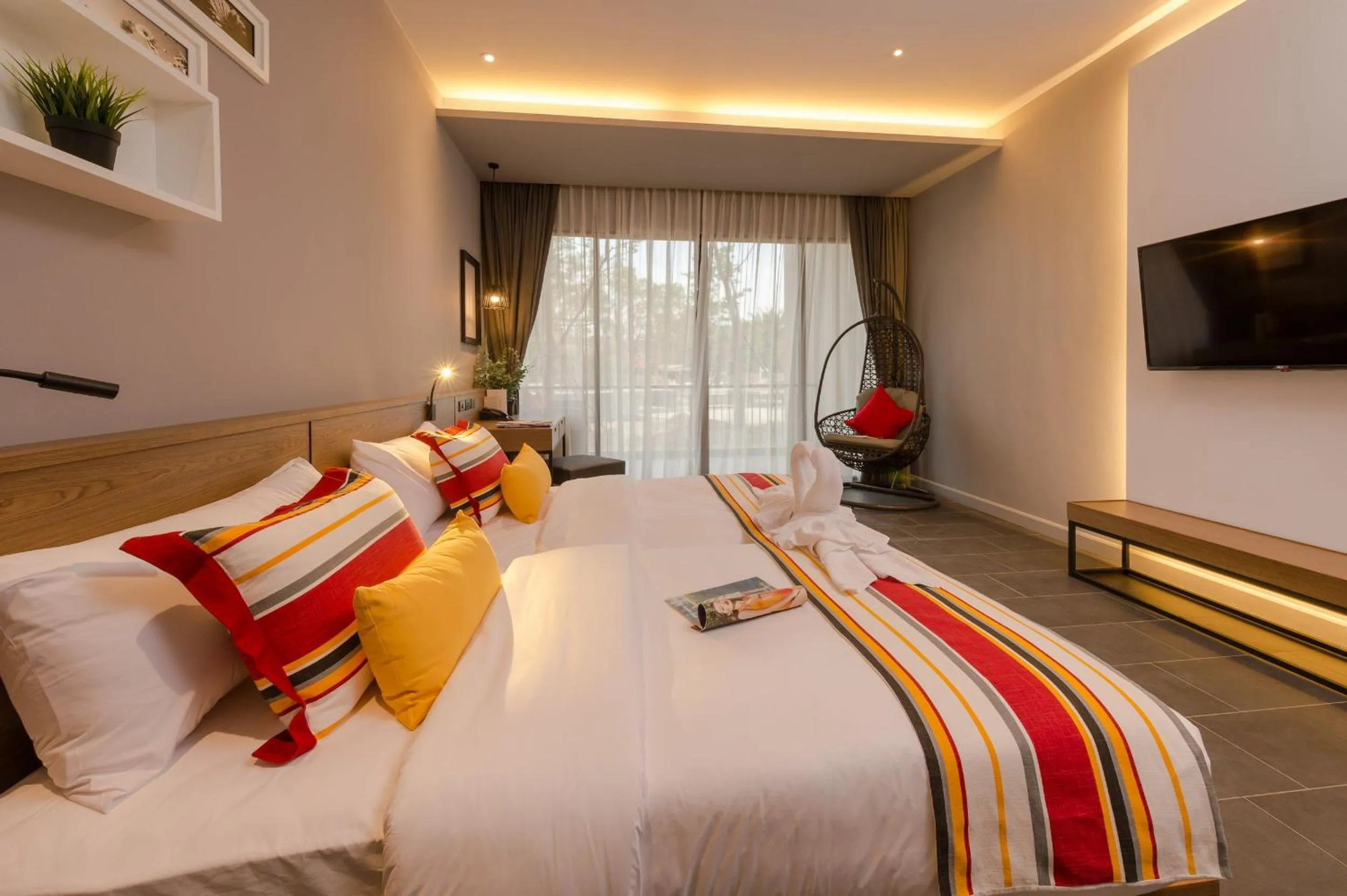 TV and multimedia, Bed in The Gallery Hotel Nai Harn