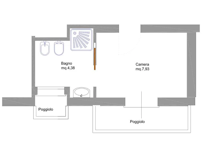 Floor plan in Hotel Royal Garnì