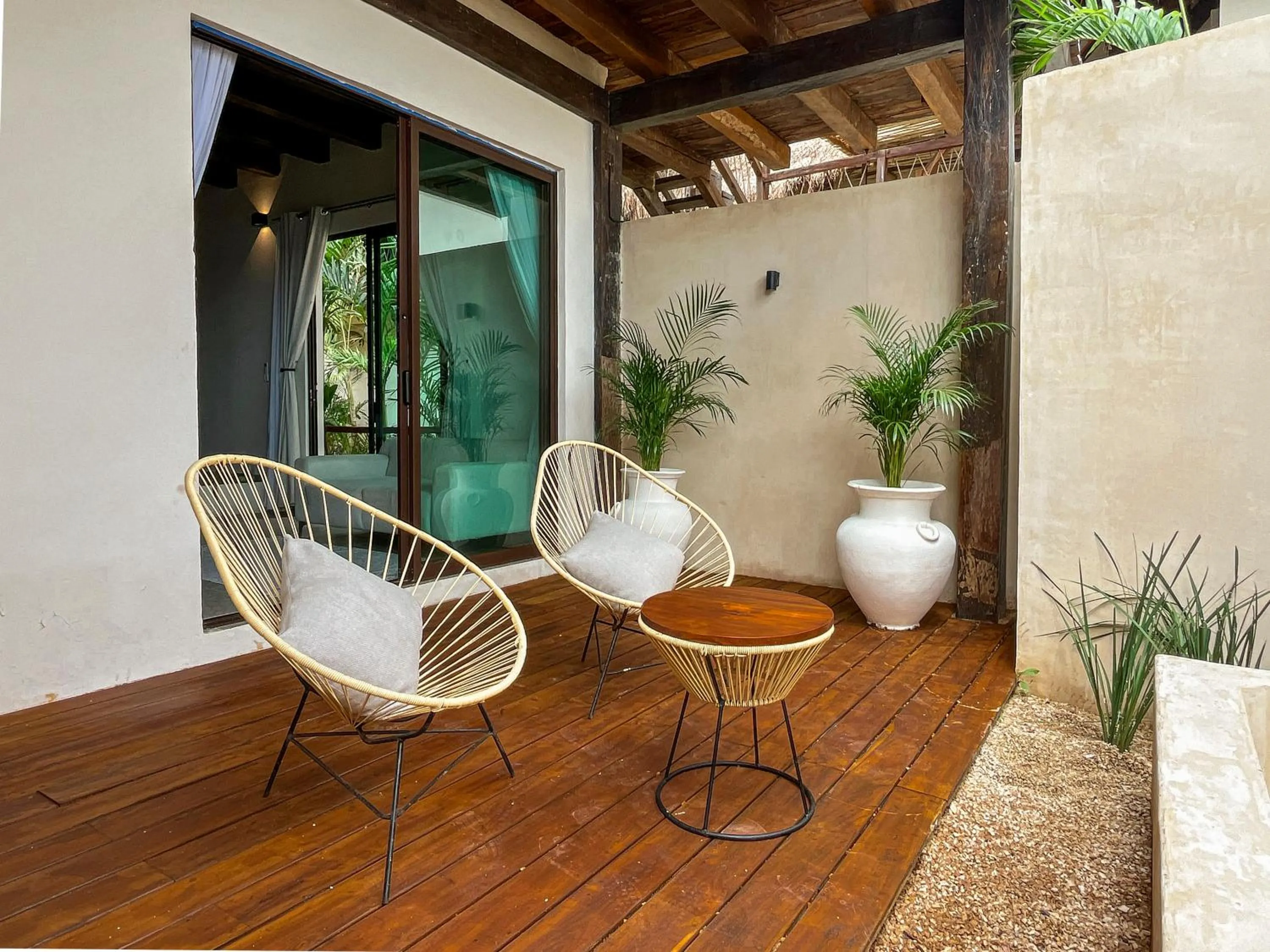 Balcony/Terrace in Zelune Luxury Lagoon Resort Bacalar - Adults Only