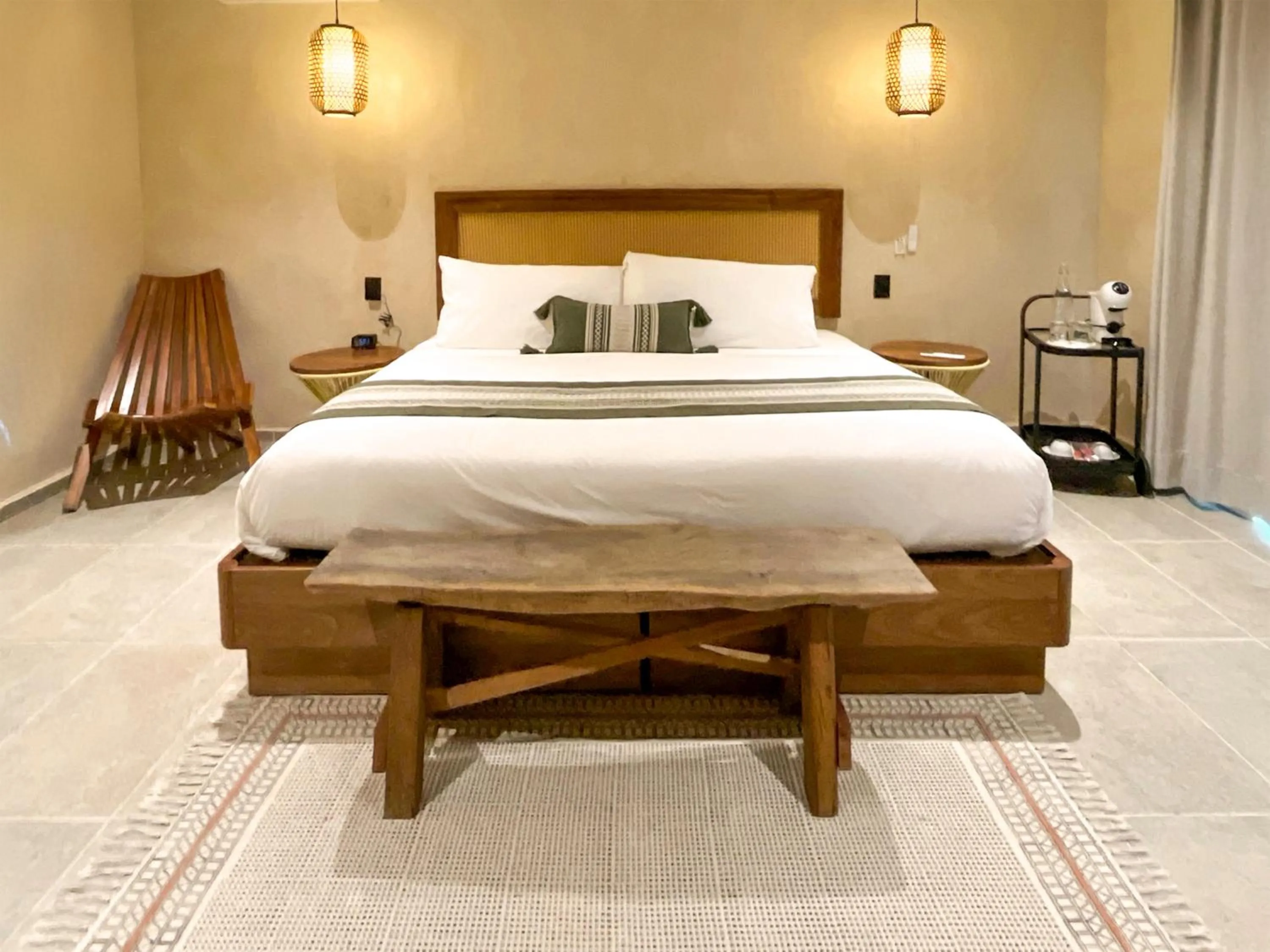 Bed in Zelune Luxury Lagoon Resort Bacalar - Adults Only