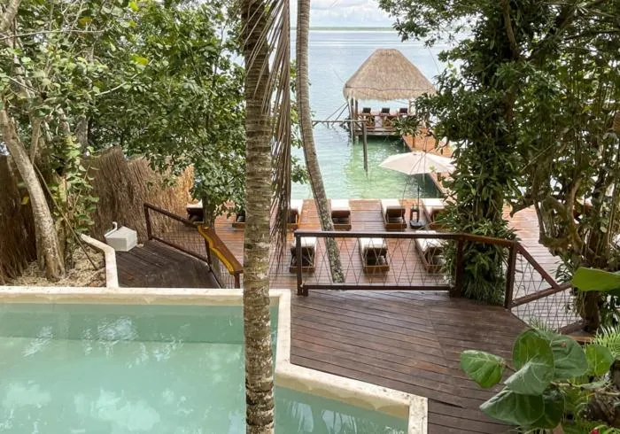 Swimming pool in Zelune Luxury Lagoon Resort Bacalar - Adults Only