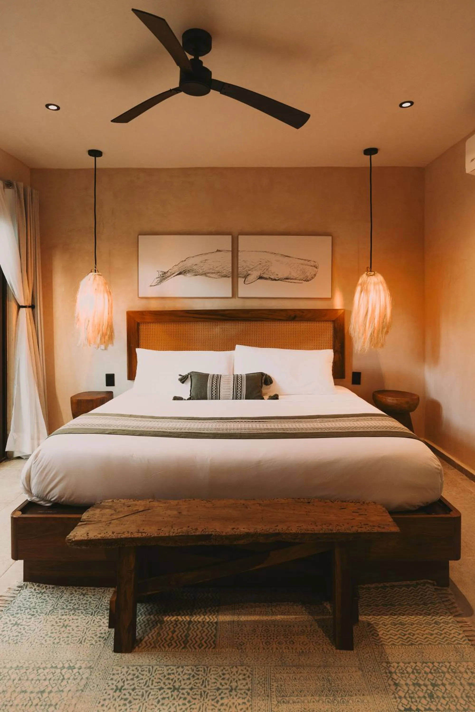 Bed in Zelune Luxury Lagoon Resort Bacalar - Adults Only