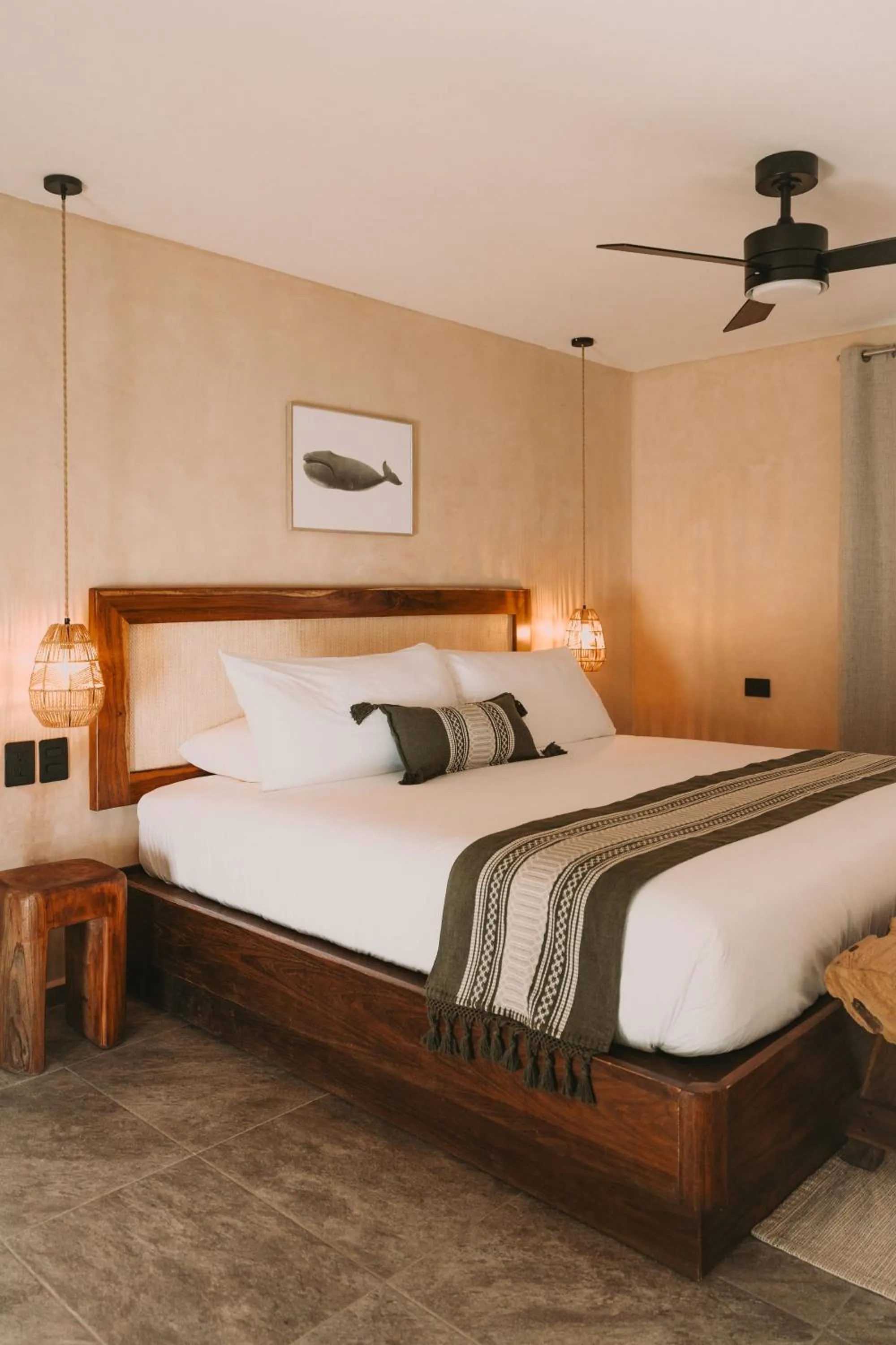 Bed in Zelune Luxury Lagoon Resort Bacalar - Adults Only