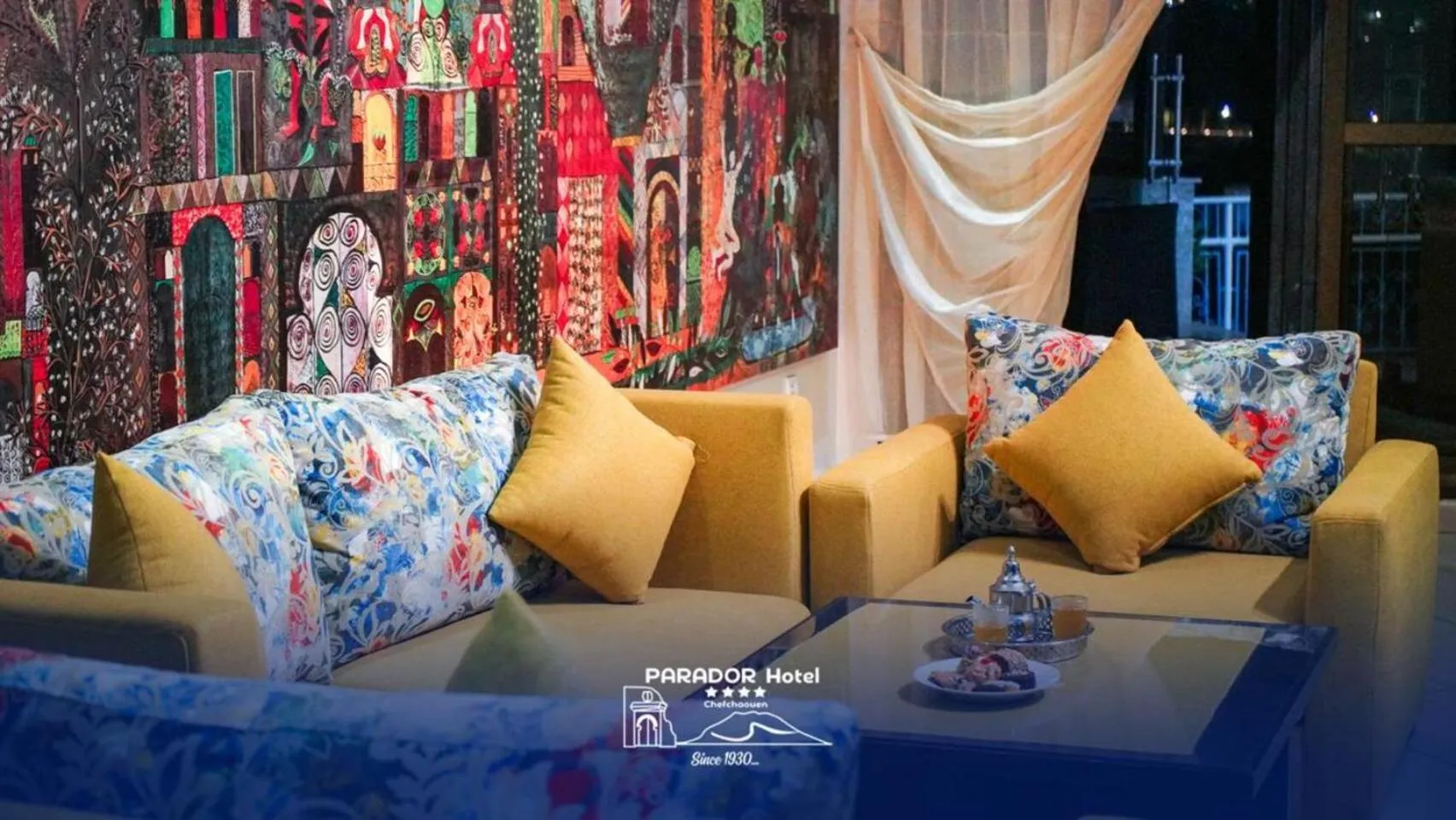 Seating area in Hotel Parador