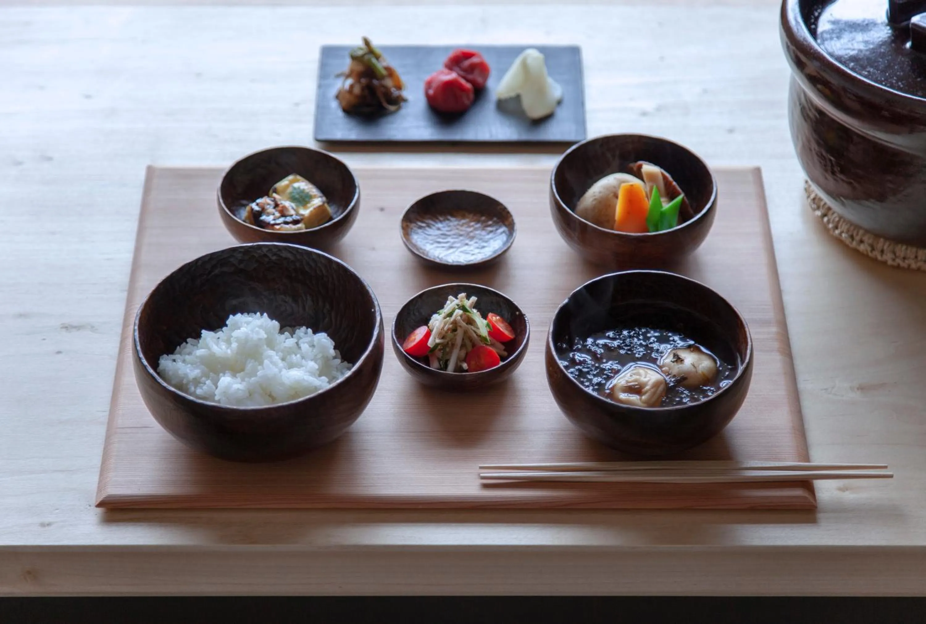 Breakfast in modern ryokan kishi-ke