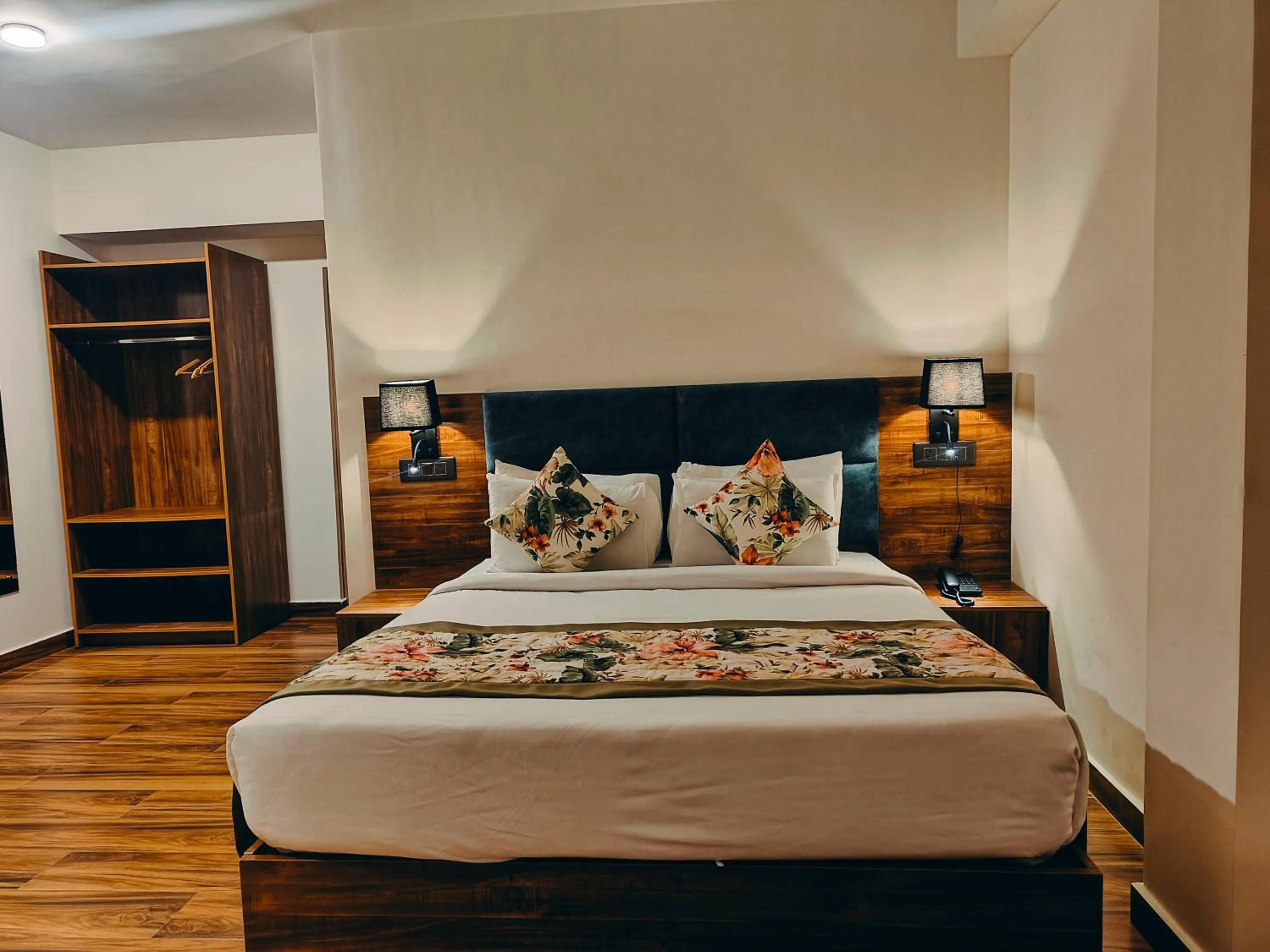 Bed in Mount Himalayan Hotel