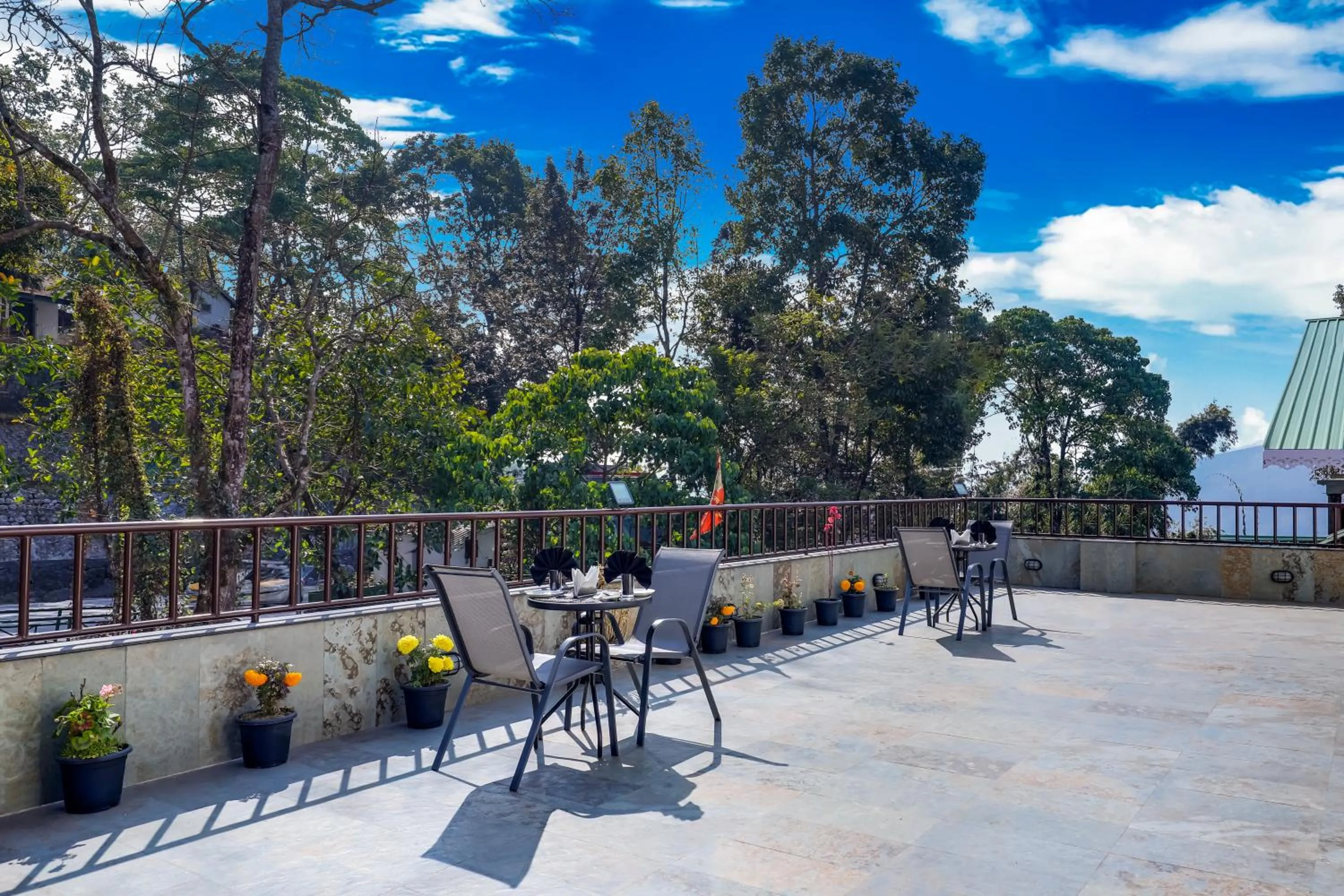 Patio in Mount Himalayan Hotel