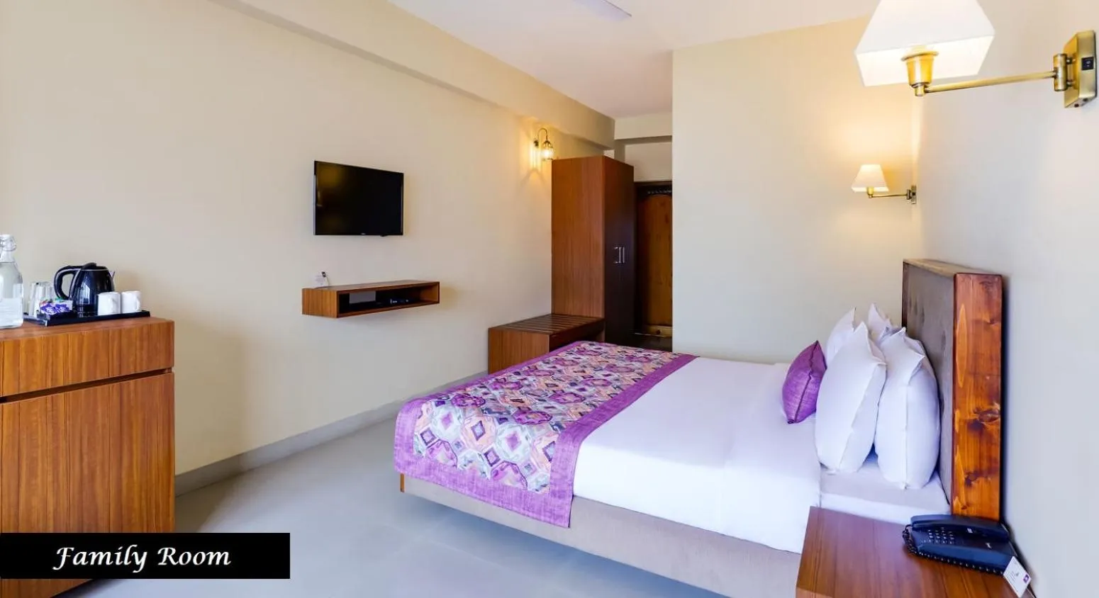 Bed in Mount Himalayan Hotel