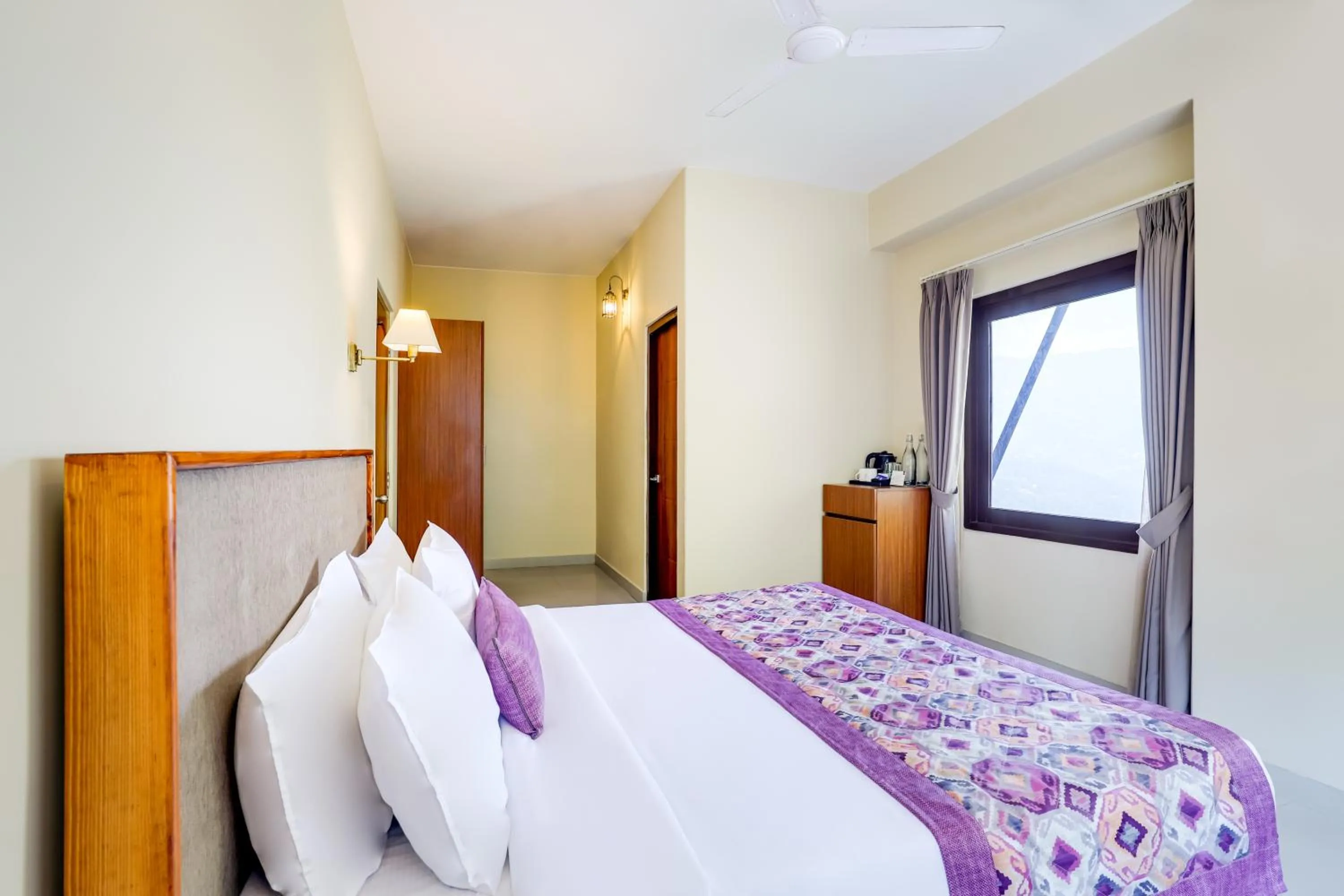 Bed in Mount Himalayan Hotel