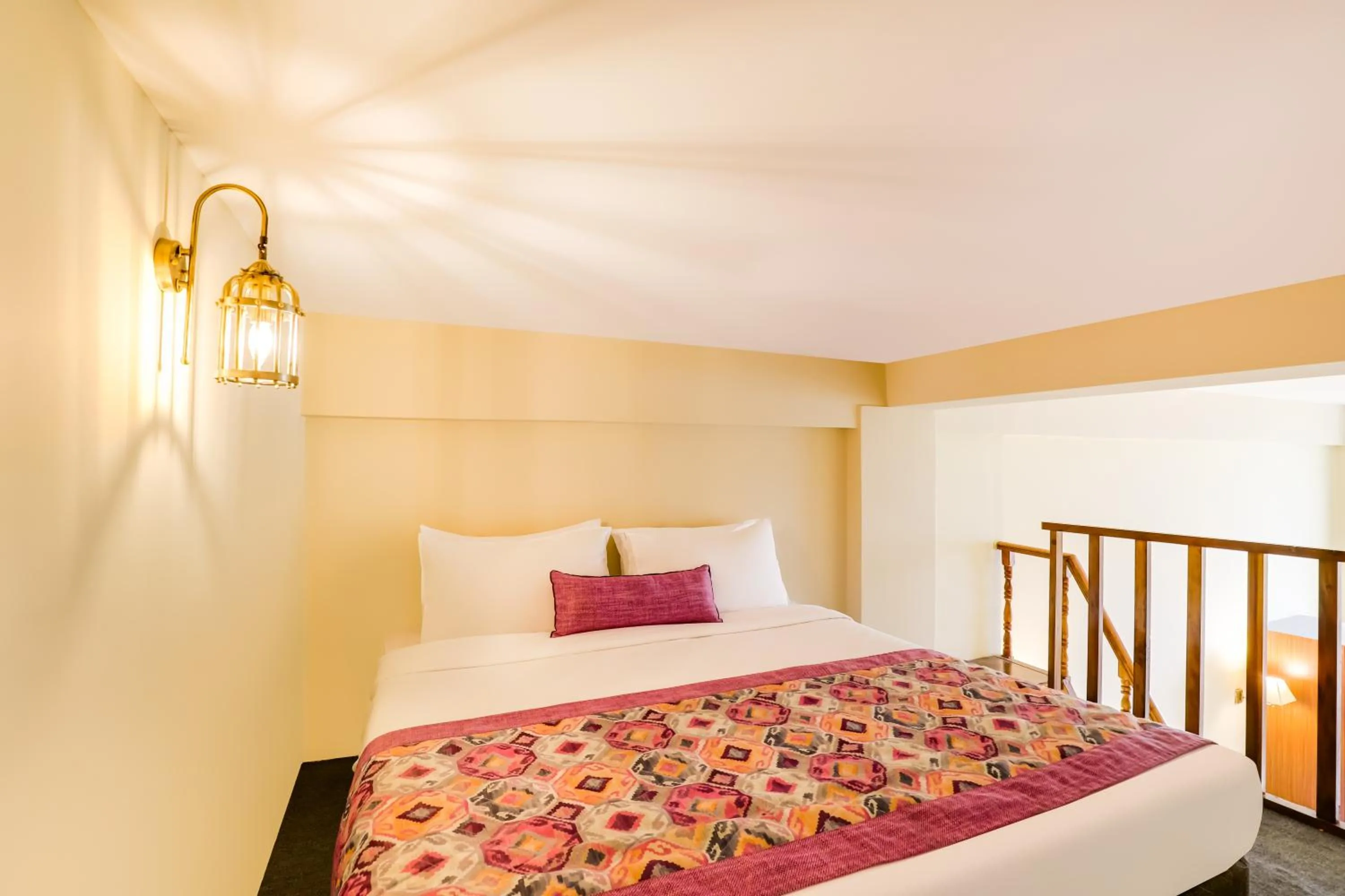 Bed in Mount Himalayan Hotel