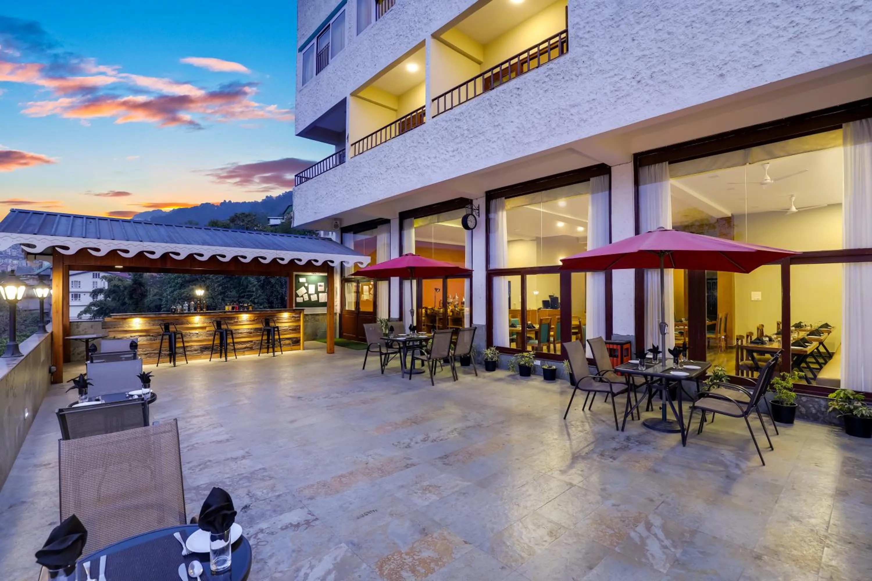 Patio in Mount Himalayan Hotel