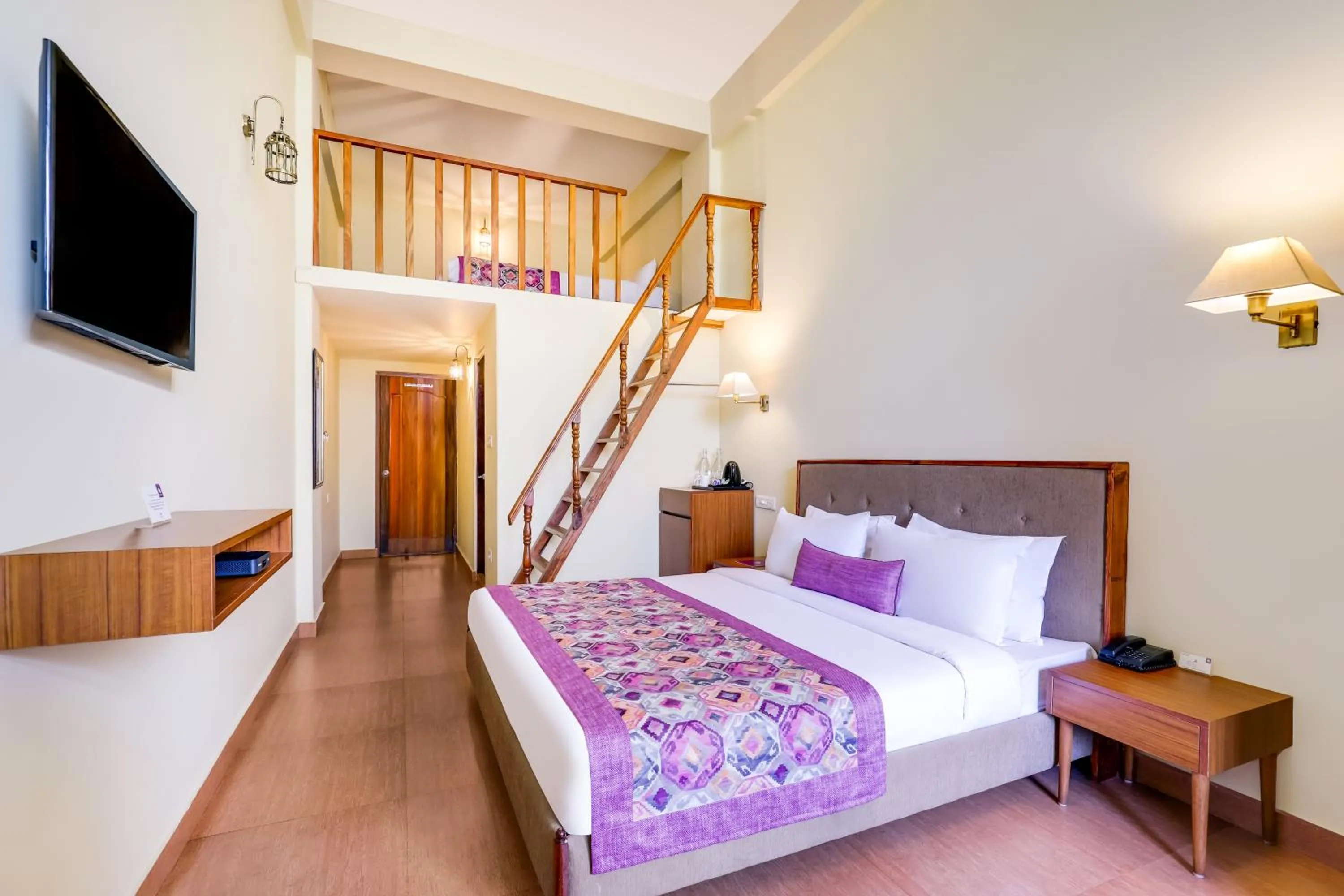 Bed in Mount Himalayan Hotel