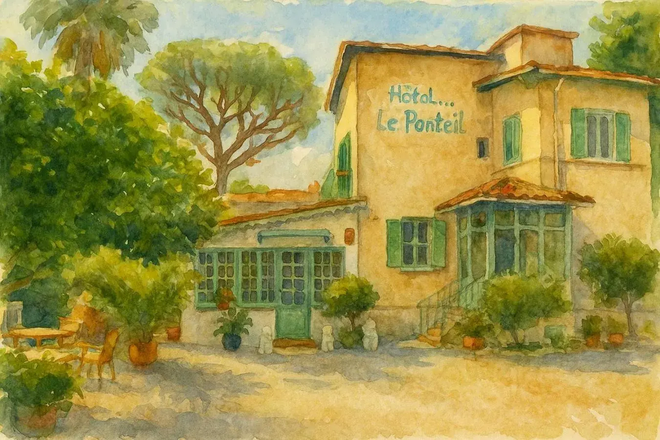 Property building in Hotel Le Ponteil Property building in Hotel Le Ponteil