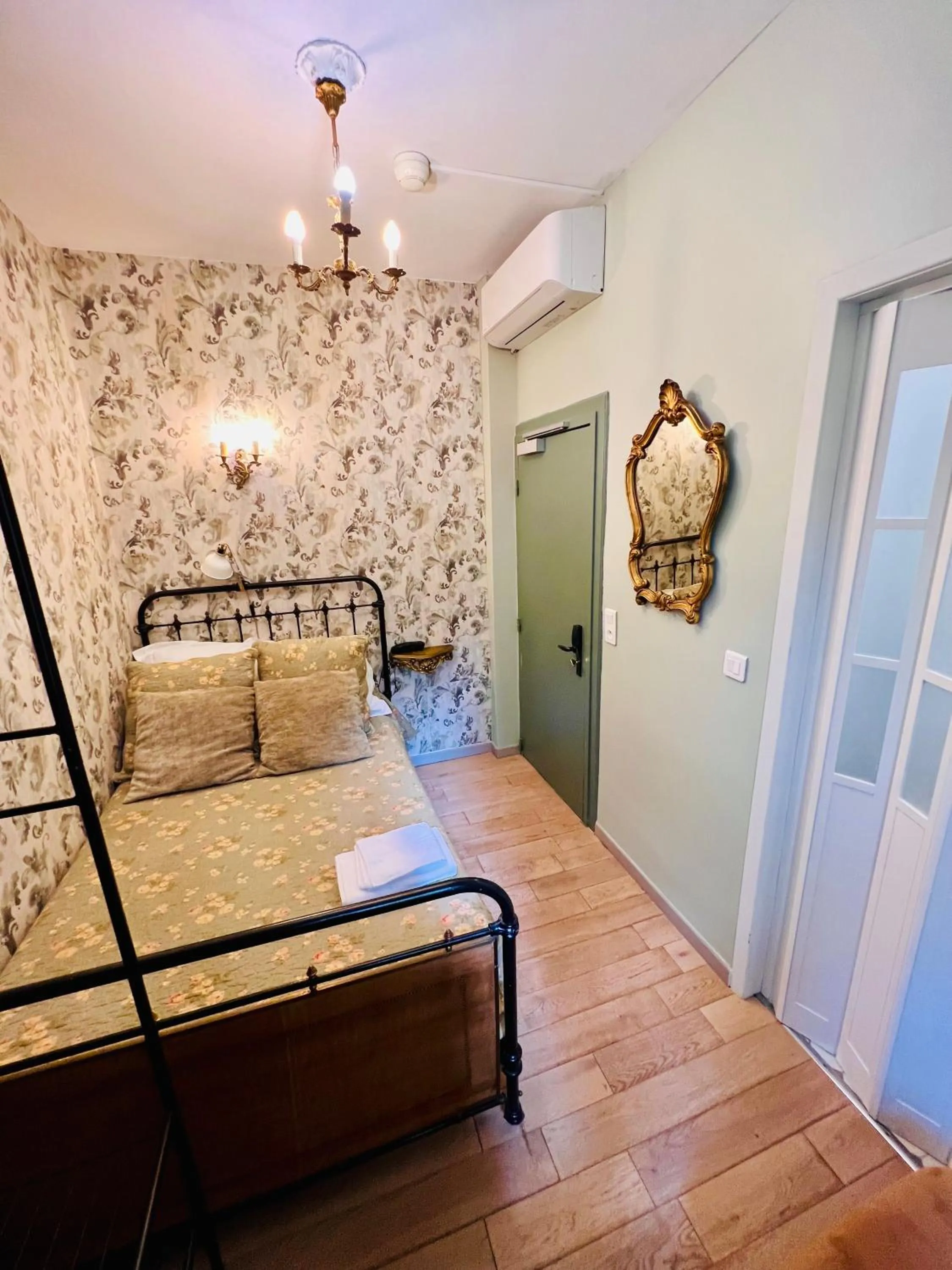 furniture, Bed in Hotel Le Ponteil