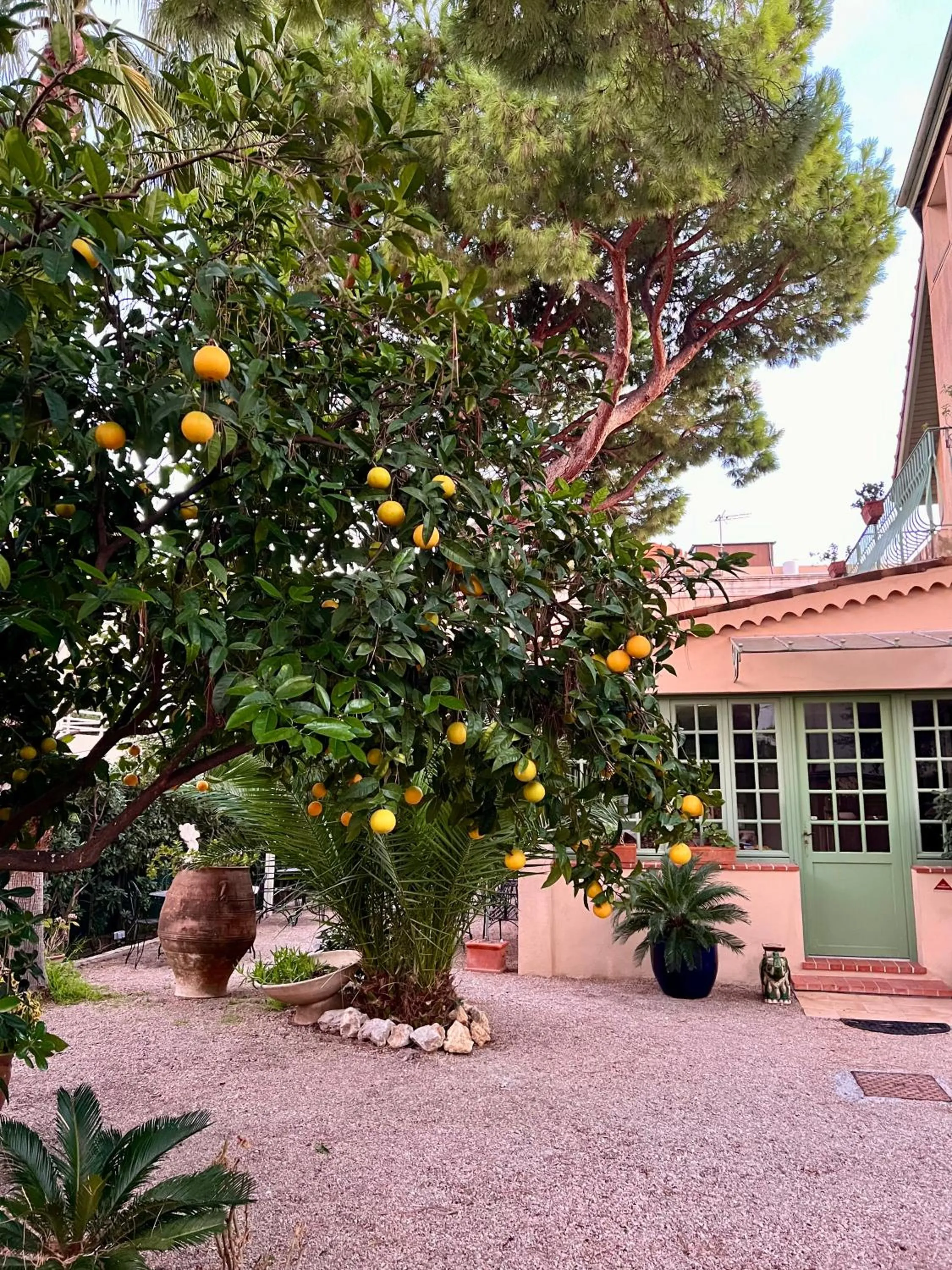 Garden view in Hotel Le Ponteil
