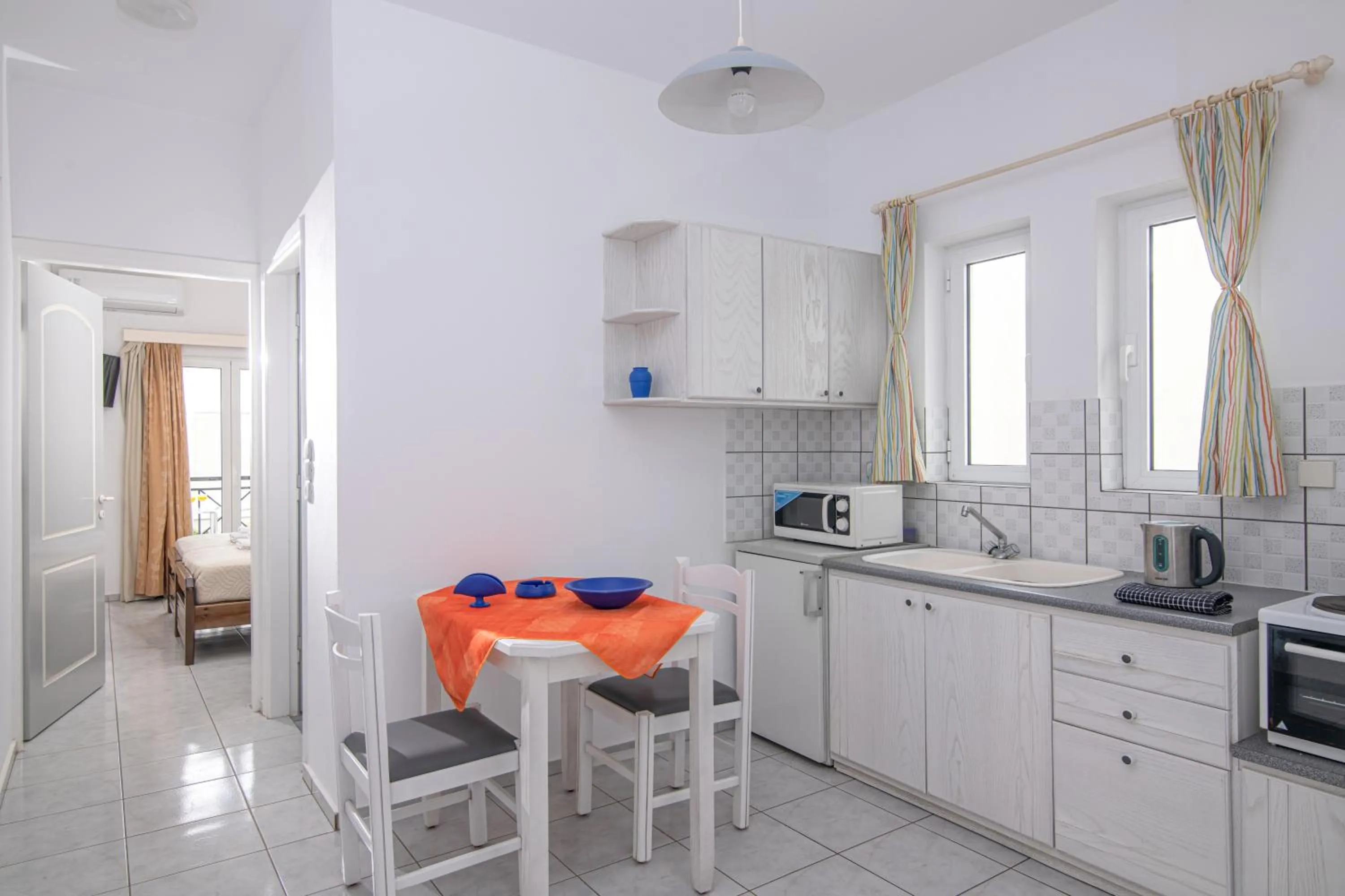 Kitchen or kitchenette in Litsa Mare Apartments