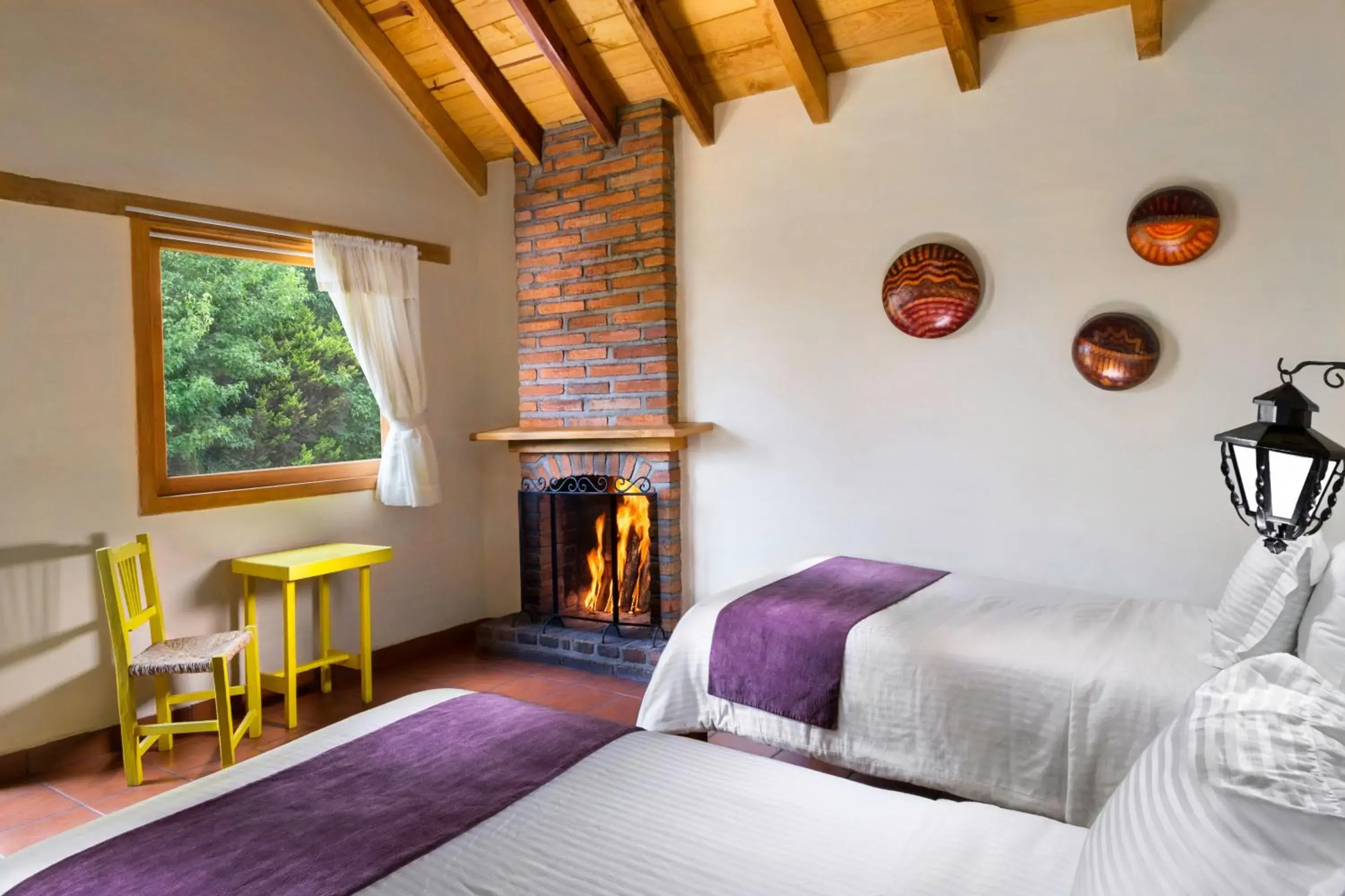 Bed in Cabañas Sierra Mazamitla Bed in Cabañas Sierra Mazamitla