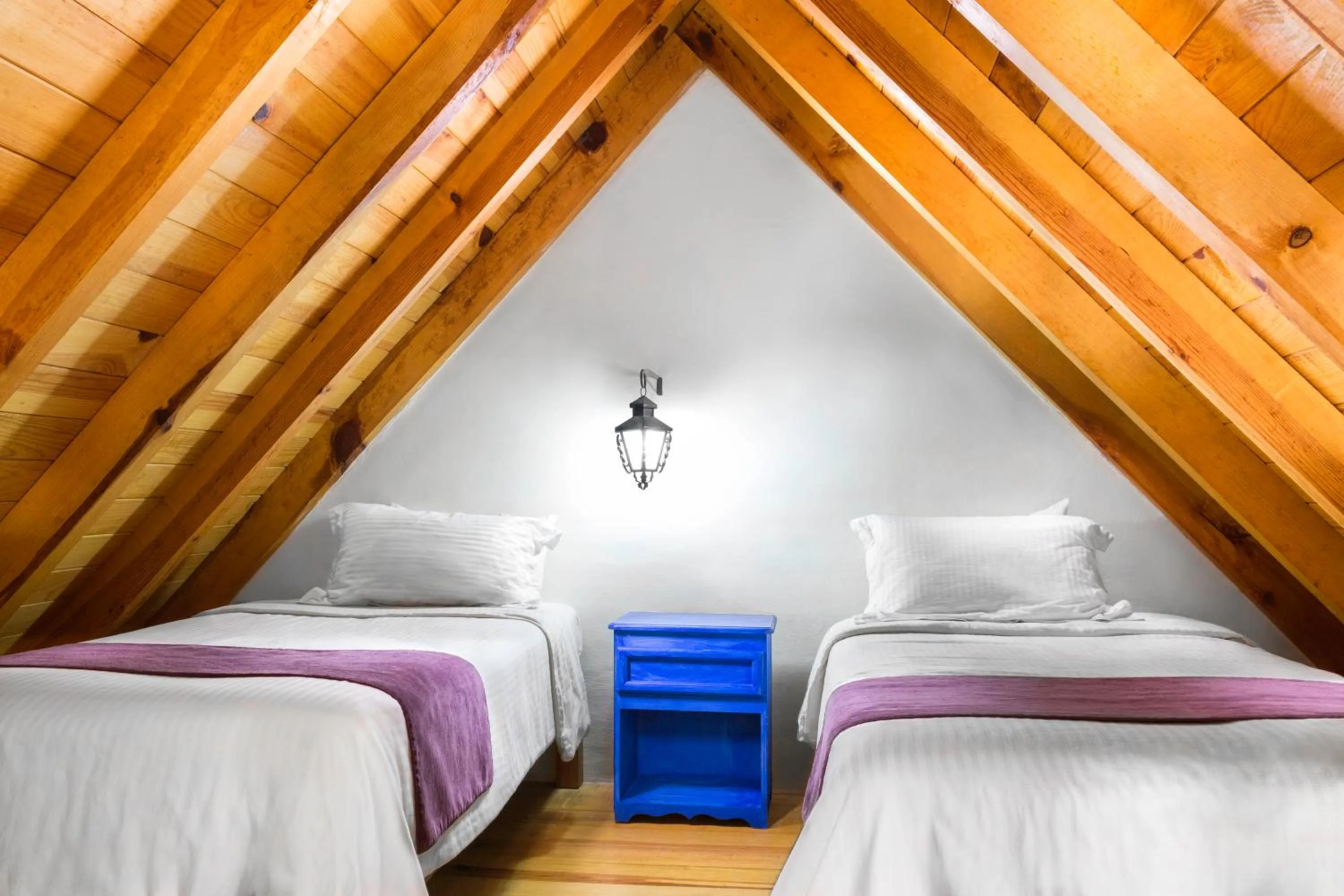 Bed in Cabañas Sierra Mazamitla