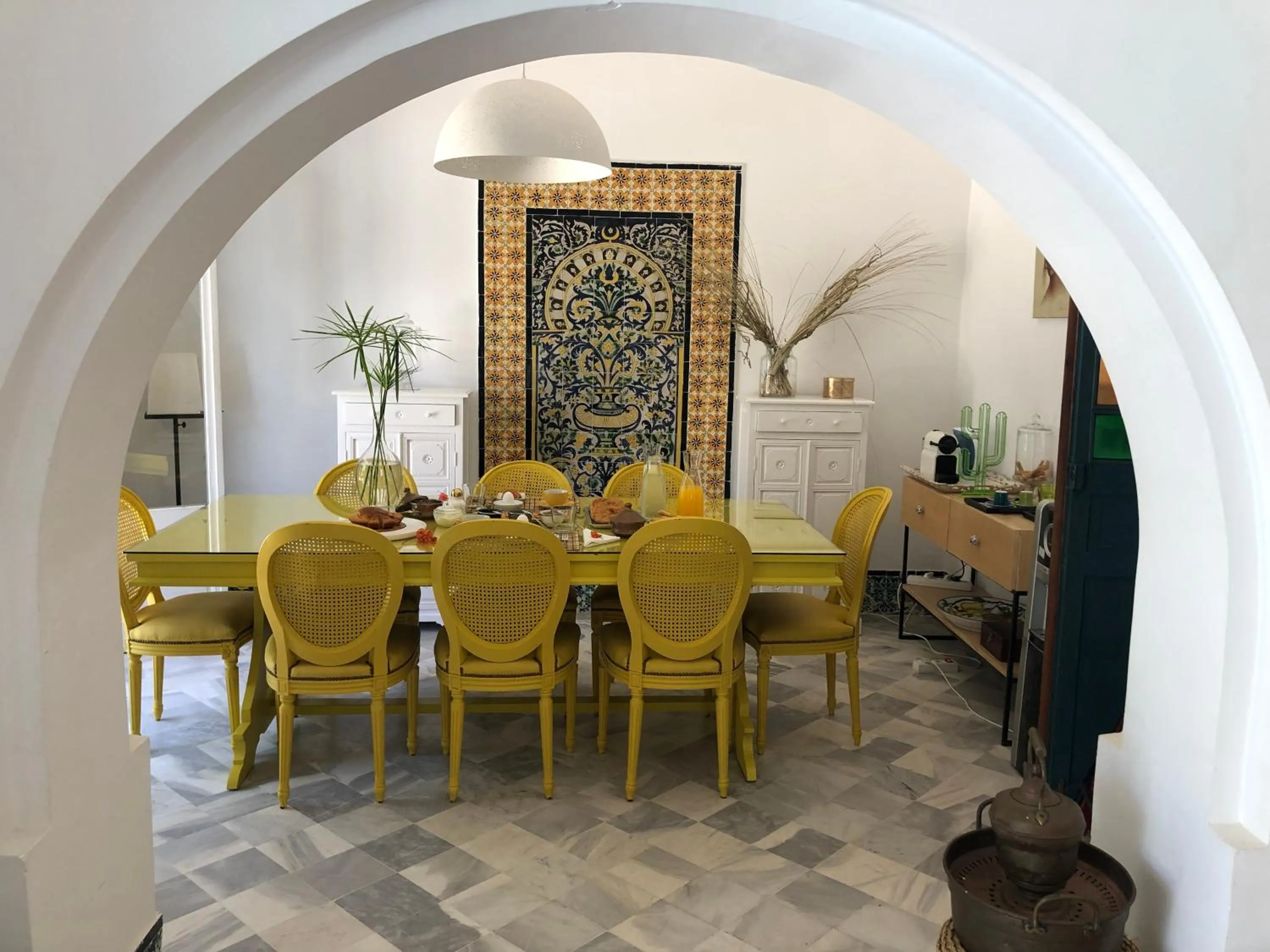 Dining area in Dar Marsa Cubes