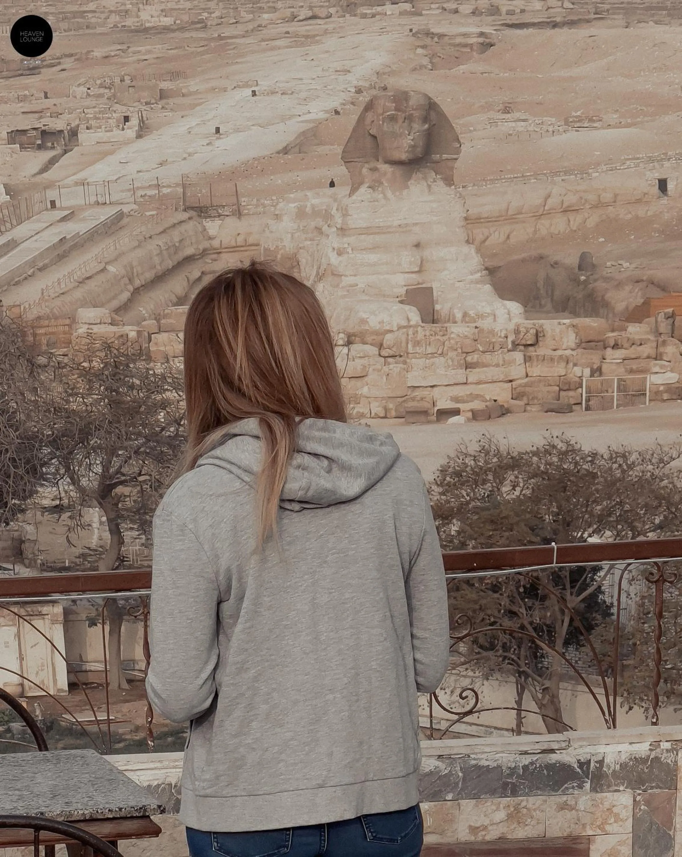 People in Giza Pyramids View Inn