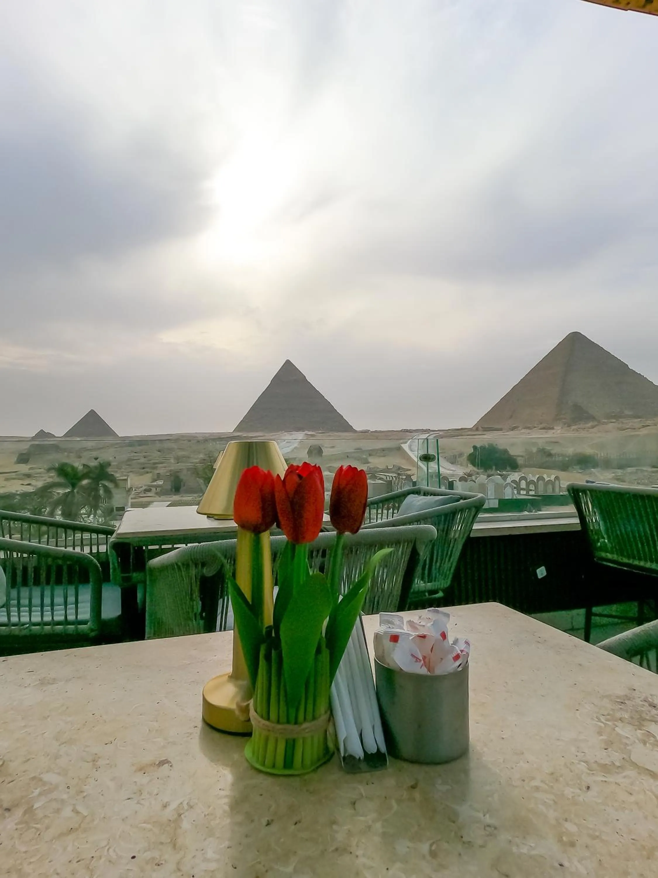 Patio in Giza Pyramids View Inn