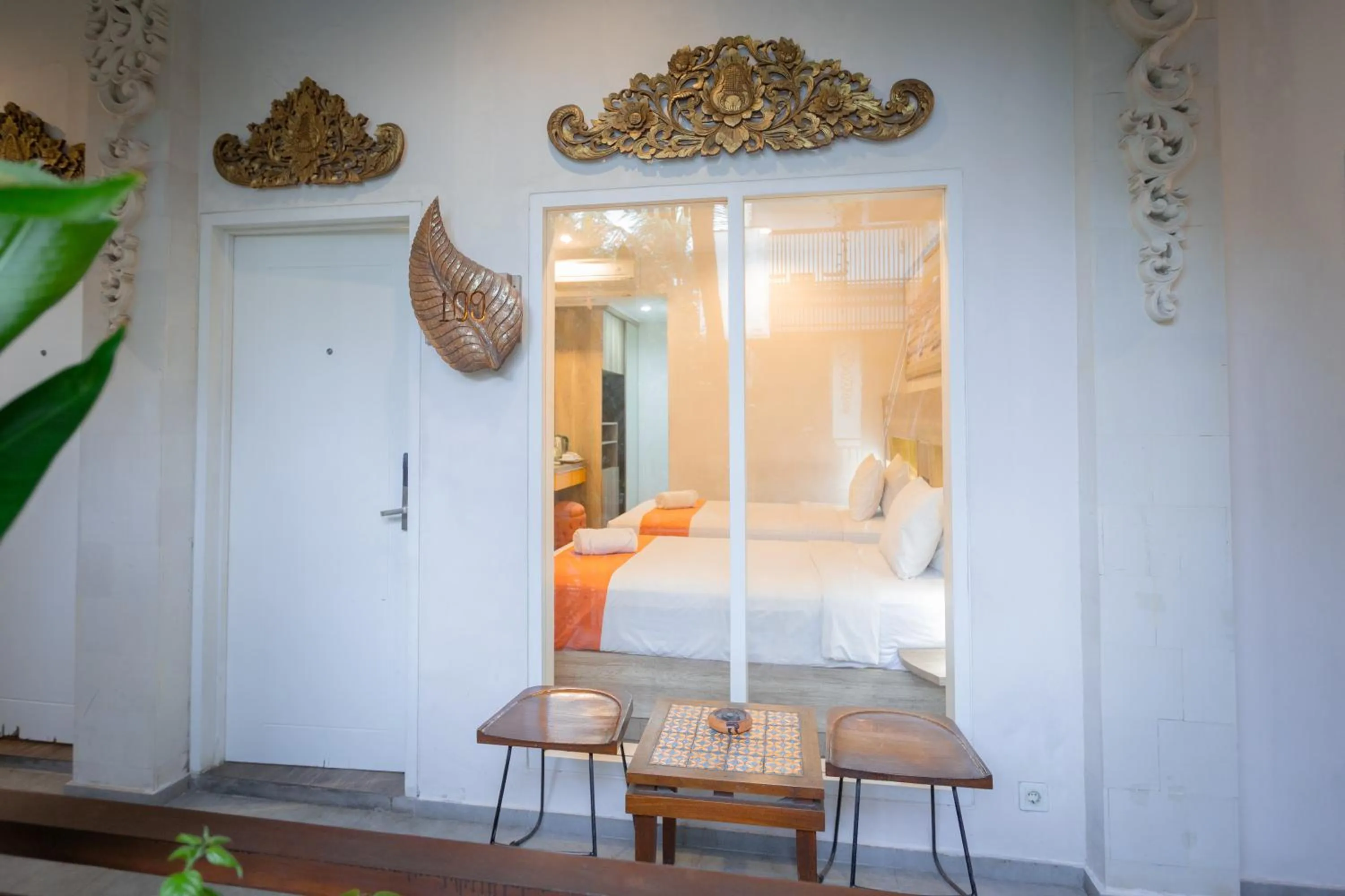 Seating area, Bed in The Nyaman Hotel Bali