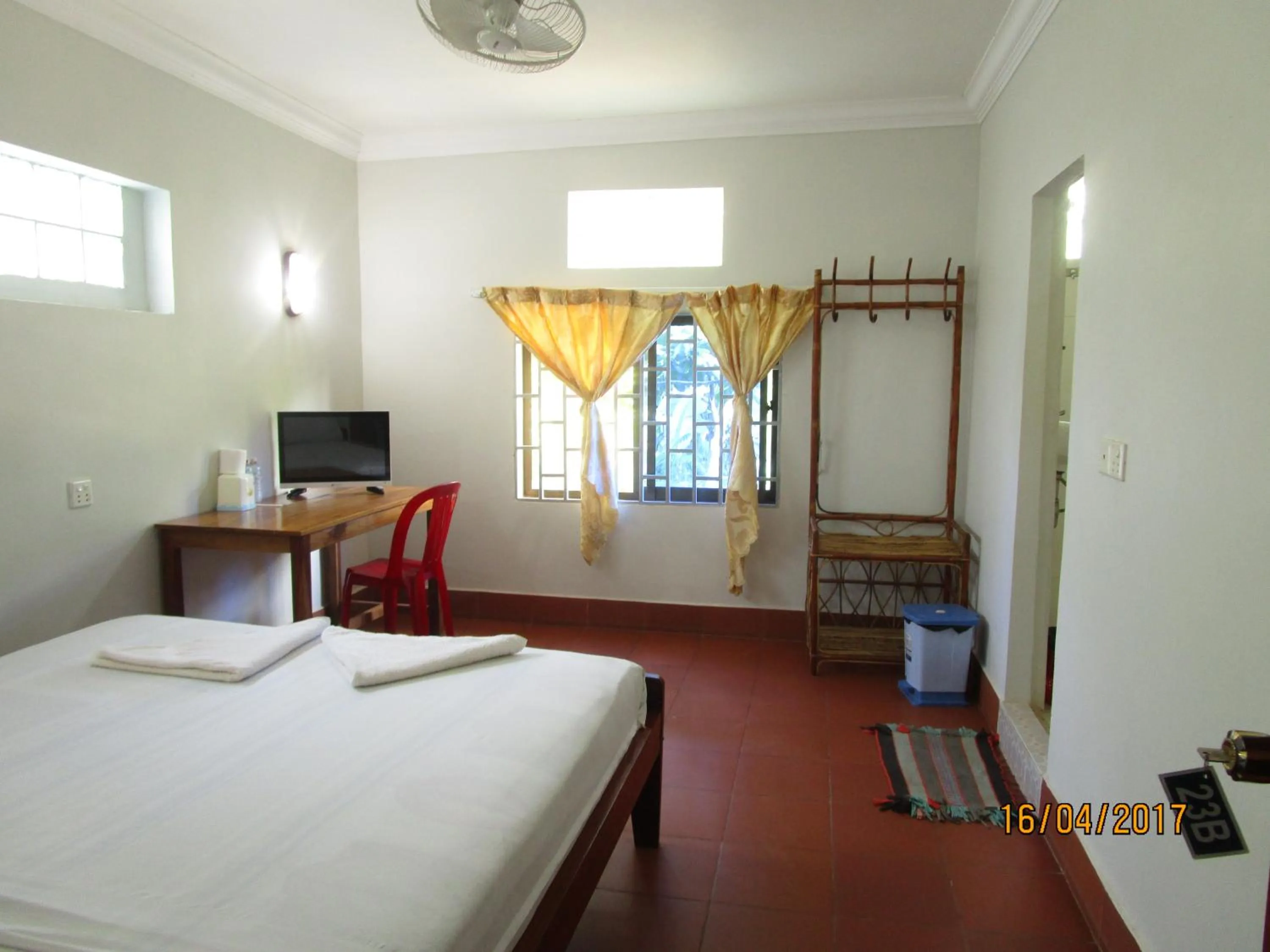 Bed in Visal Sak Guesthouse