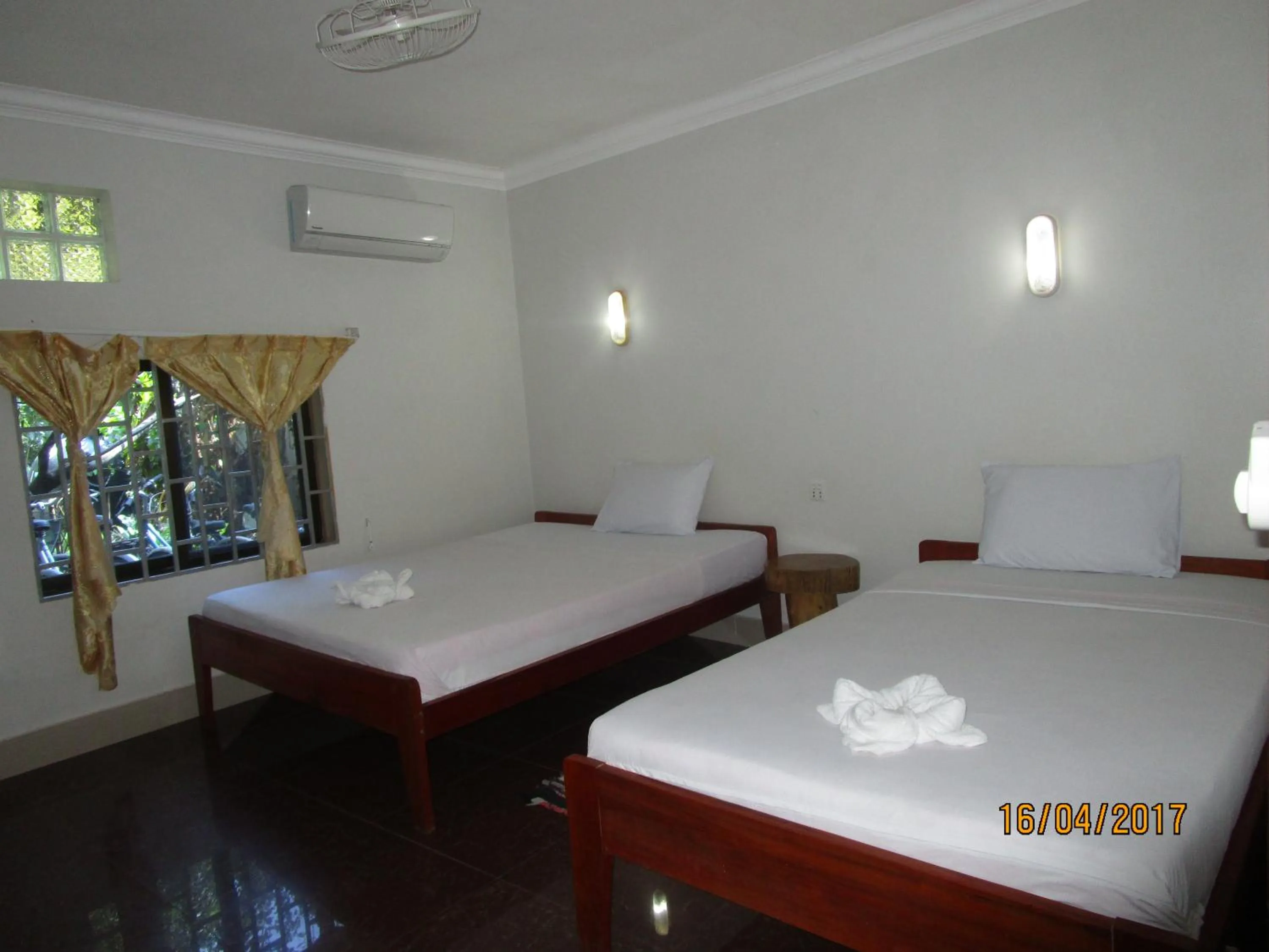 Bed in Visal Sak Guesthouse