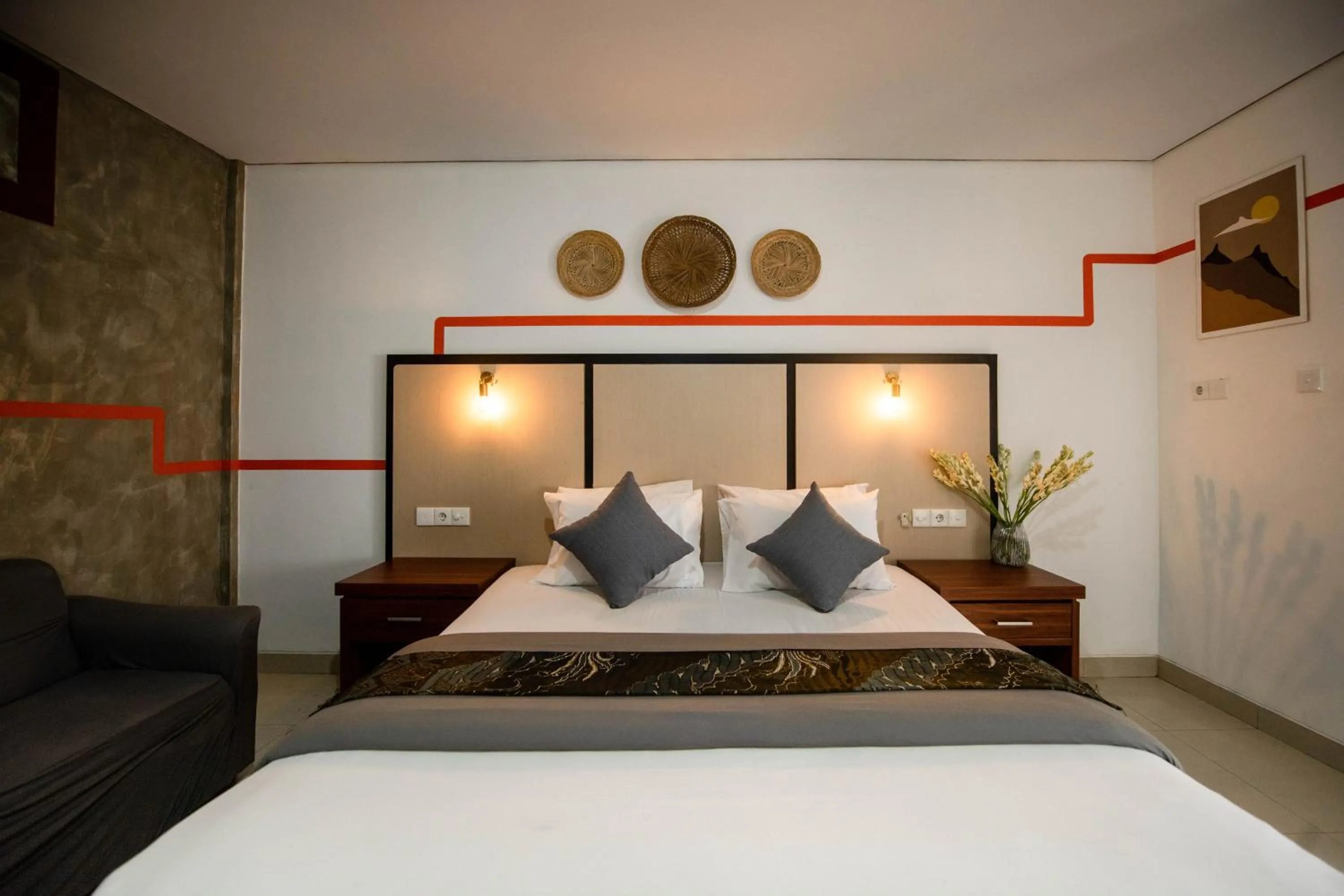 Bed in Sandat Hotel Legian