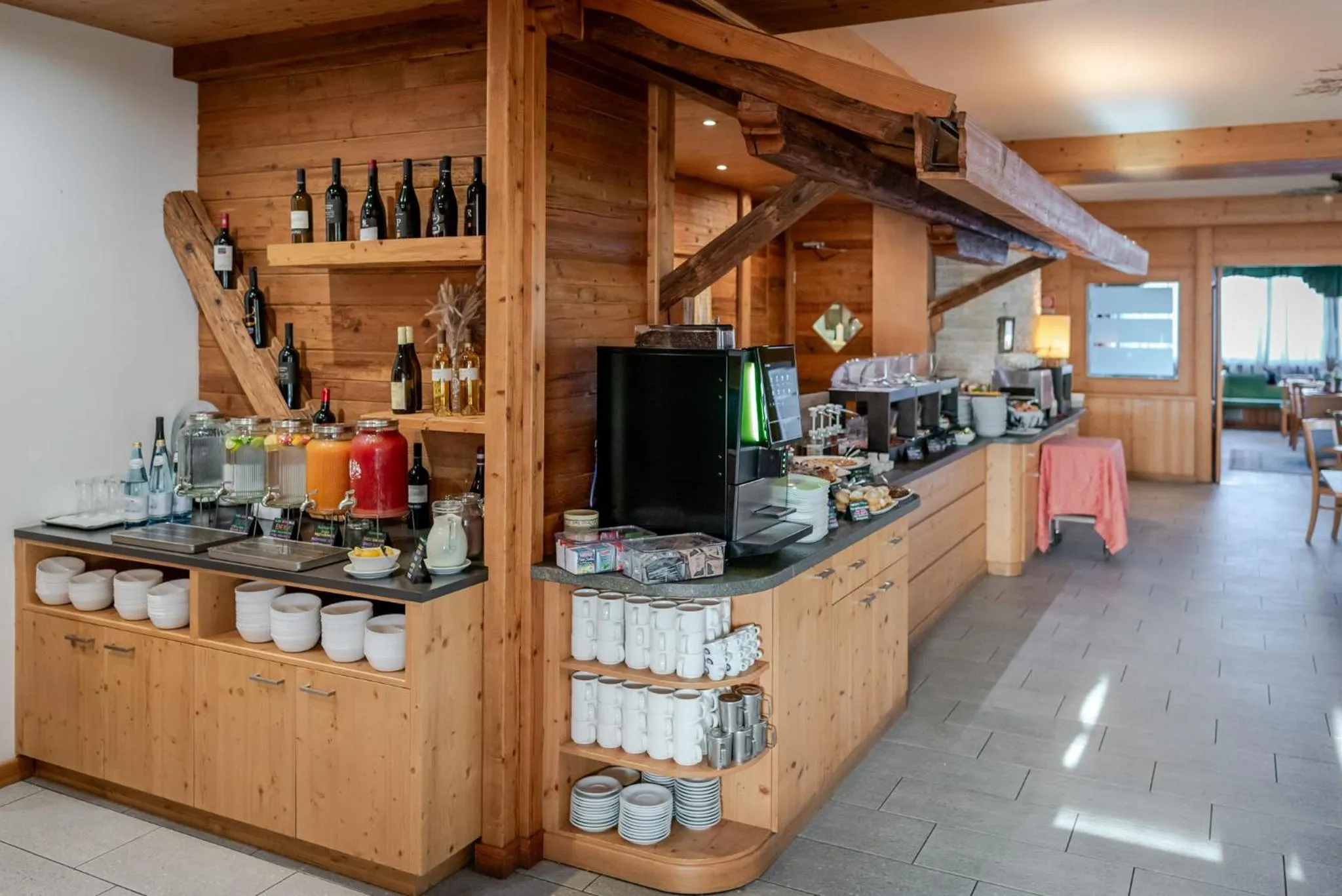 Buffet breakfast in Hotel Alpine Mugon