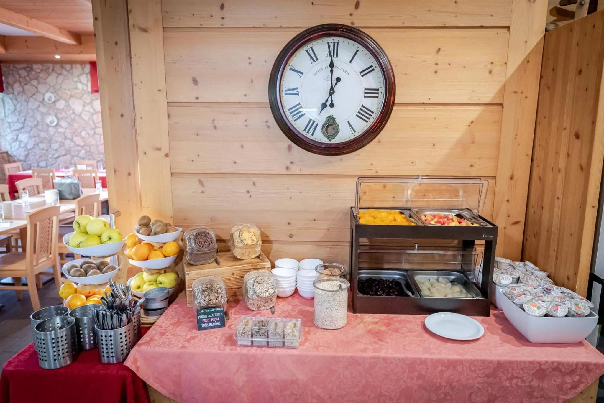 Buffet breakfast in Hotel Alpine Mugon