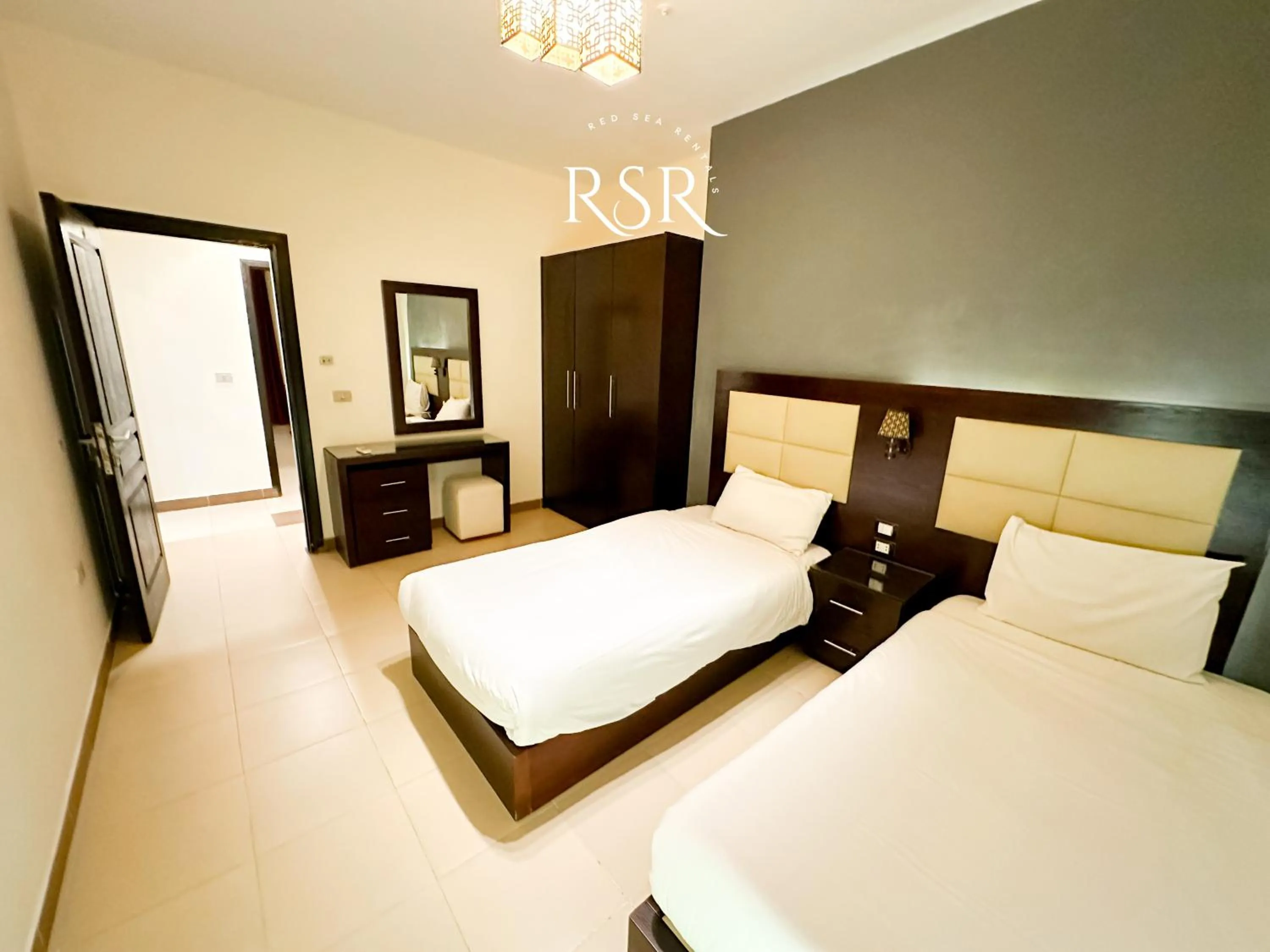 Bed in Elite Suites Hurghada