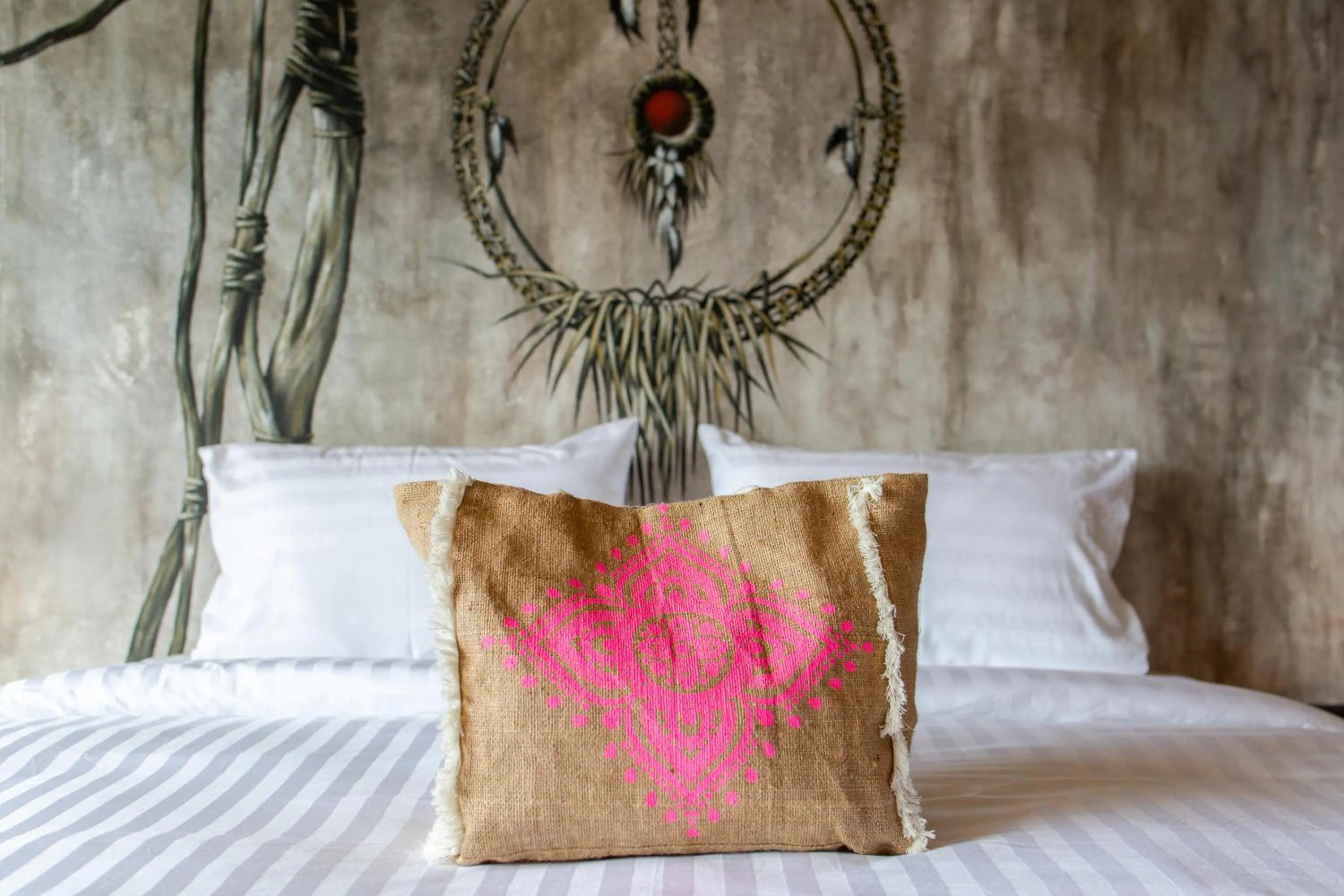 Bed in Dreamcatcher Boutique Hotel