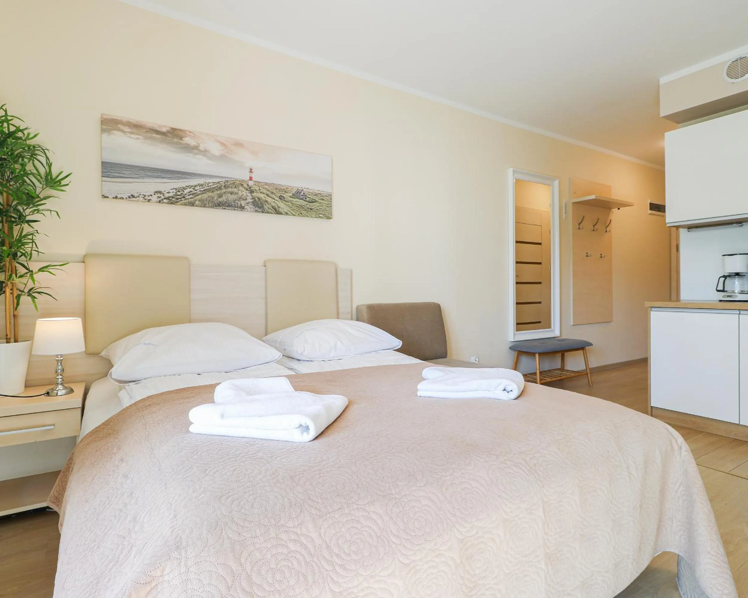 Bed in Pegaz Apartments by Baltic Home