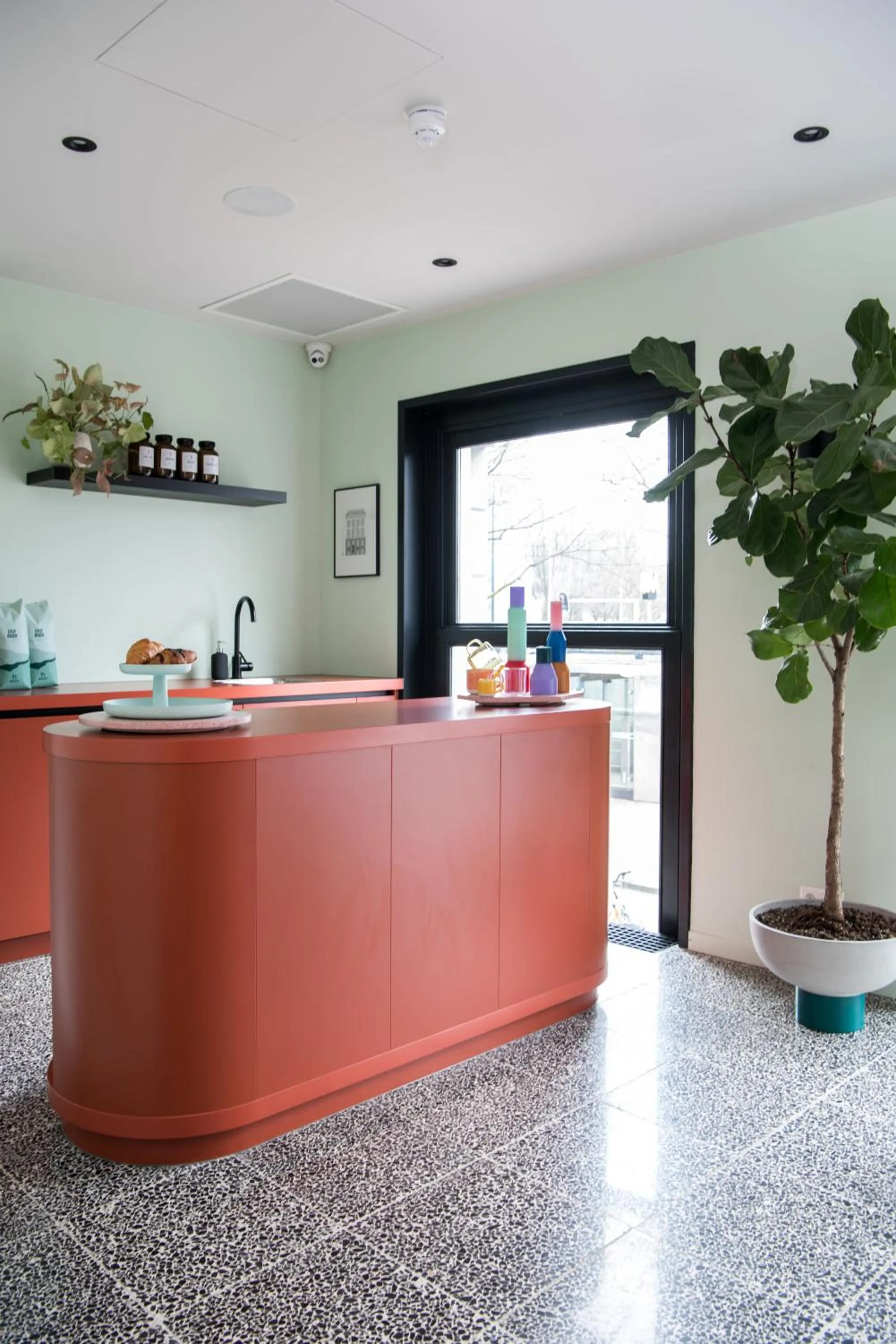 kitchen in hotel emma next