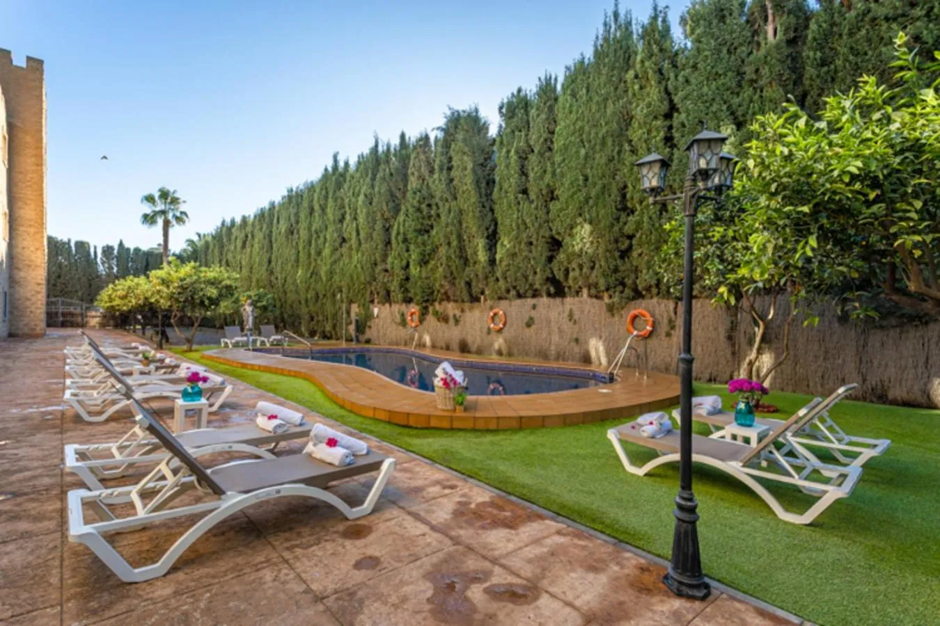 Swimming pool in Hotel Plaza Del Castillo