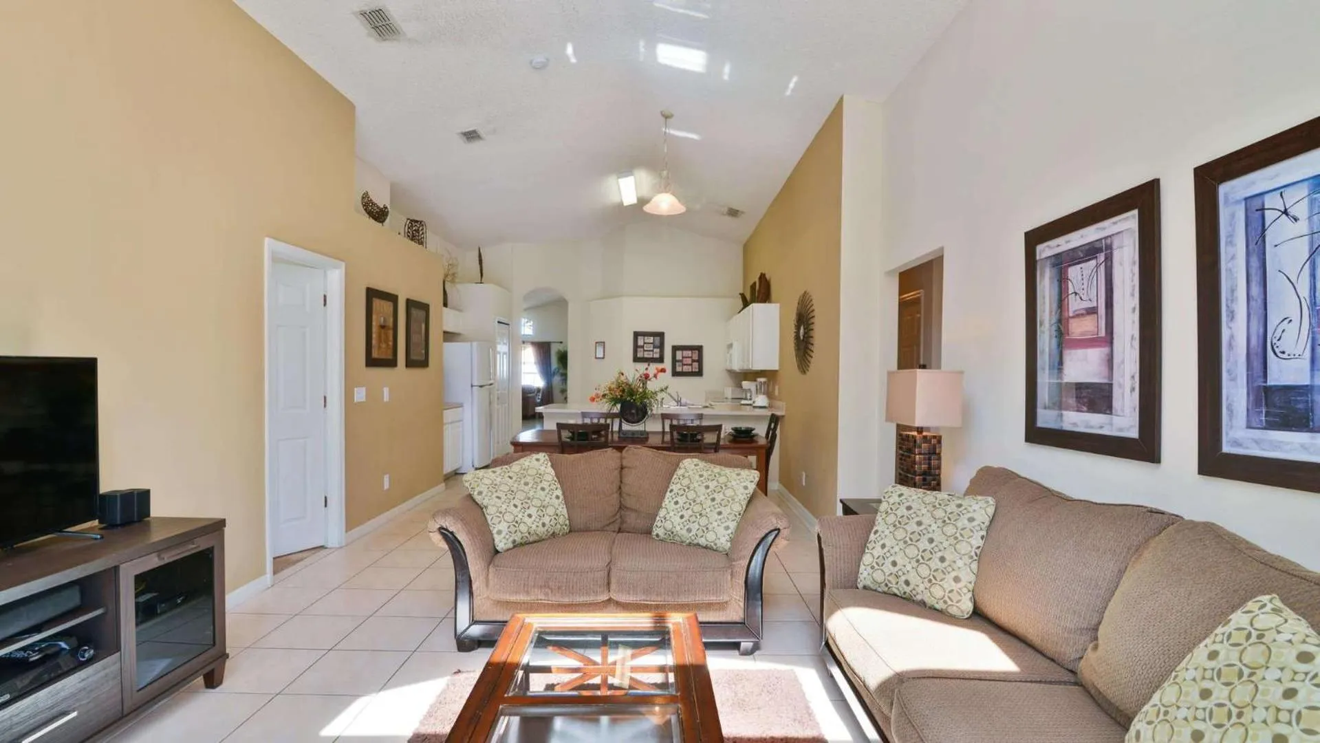Living room in Shooting Star - Family friendly 4 bed pool home on Emerald Island Resort - close to Disney World!