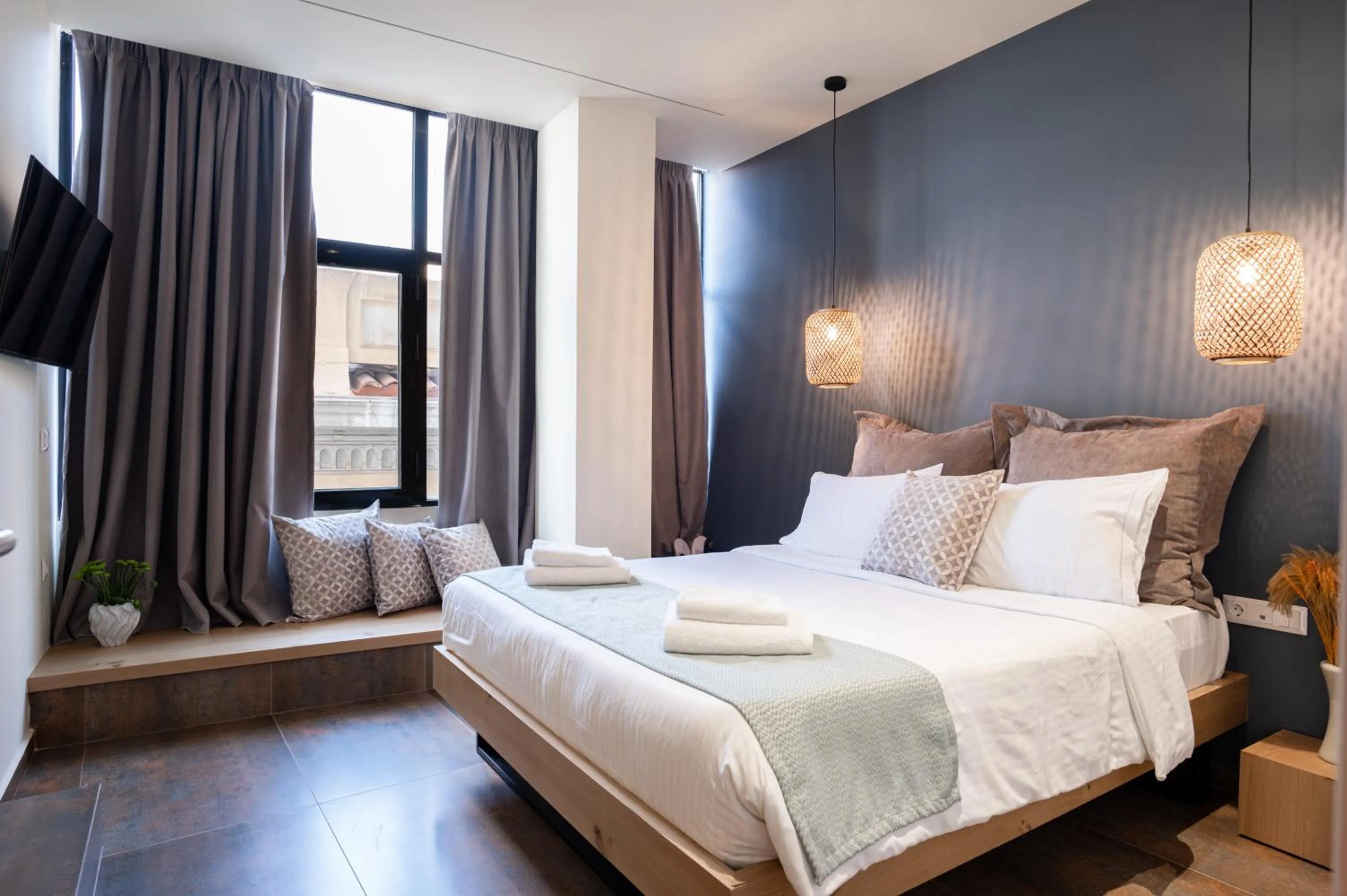 Bed in Ciel Living Athens