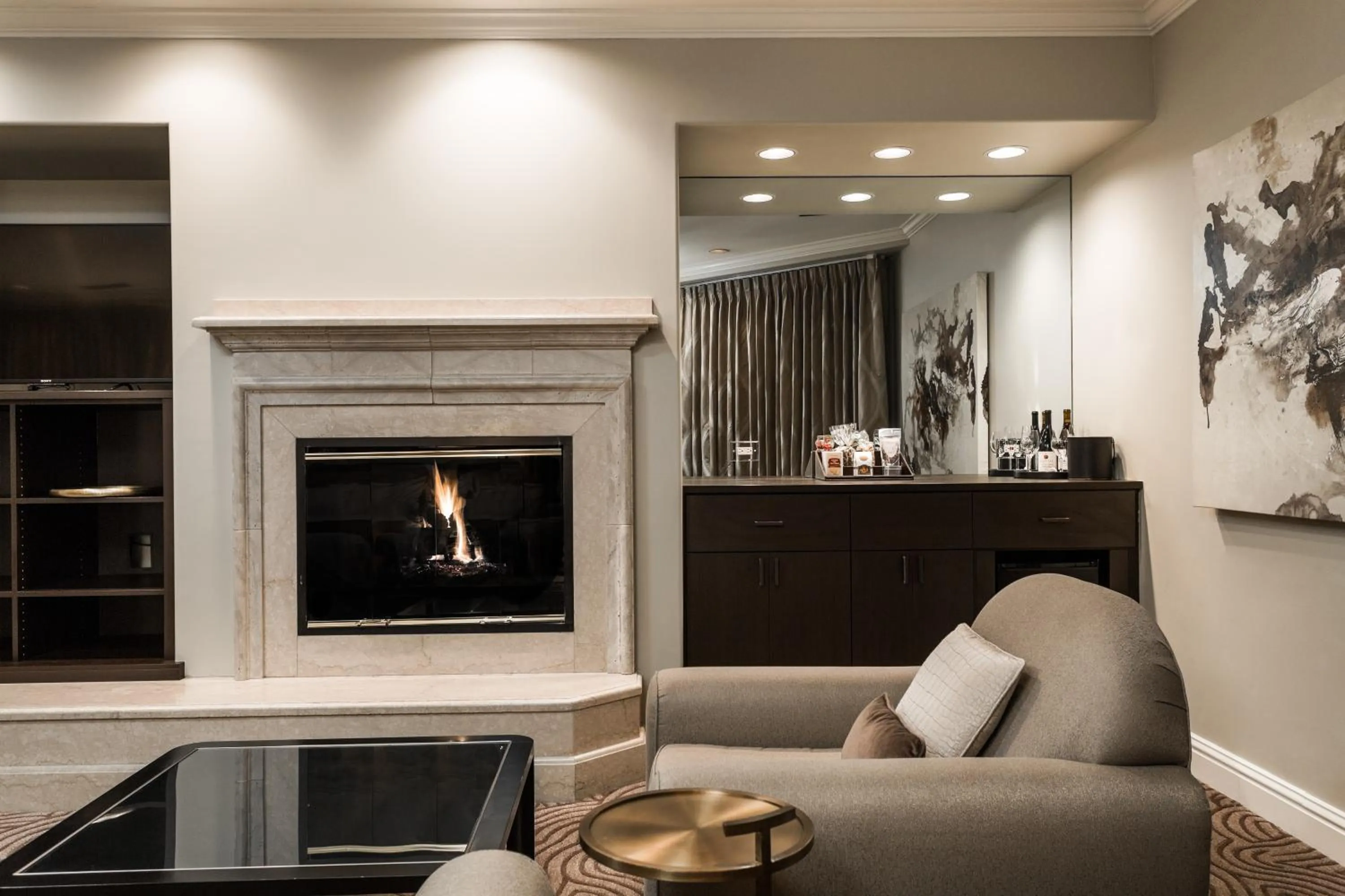 Seating area in Montecito Inn